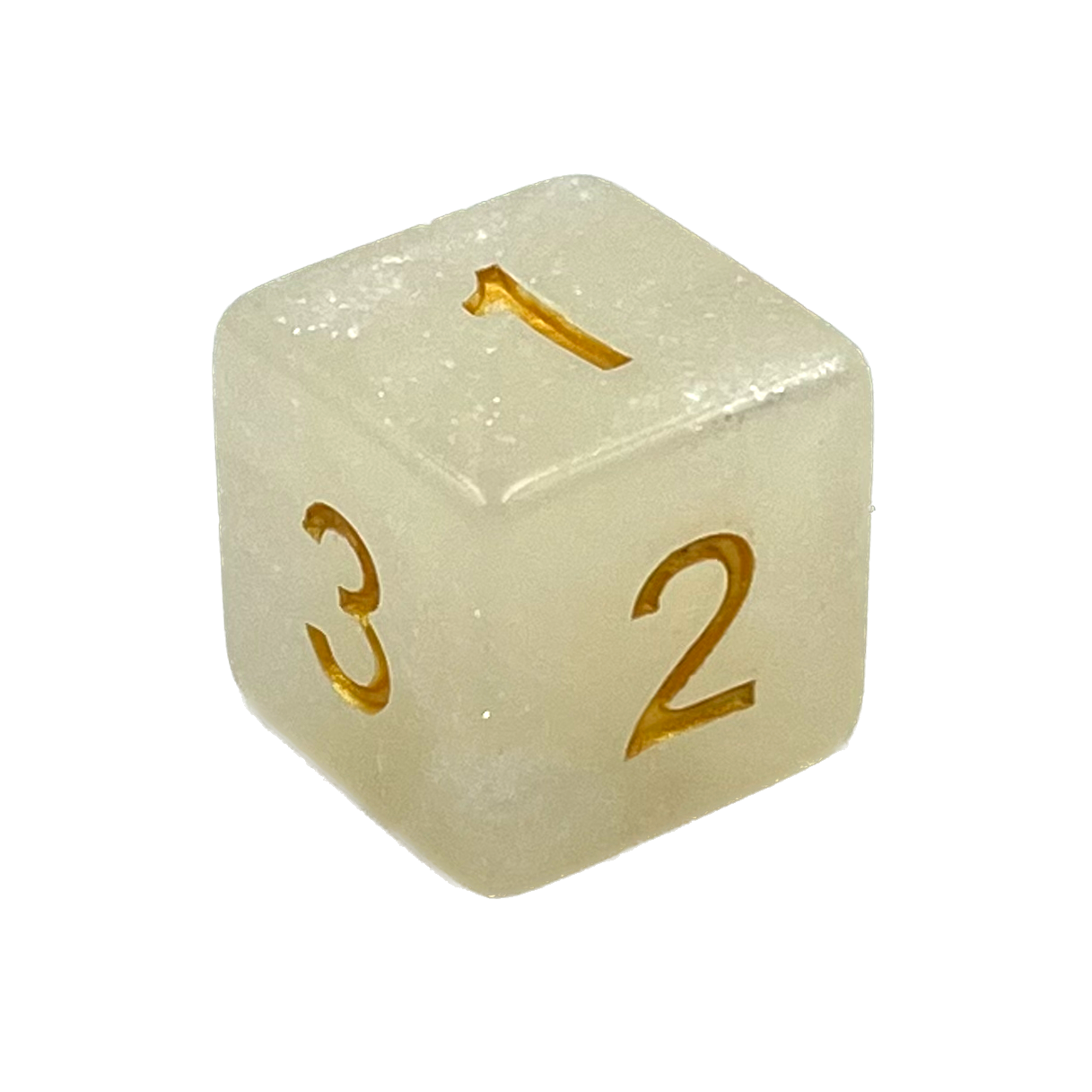 dice4friends-d6-augenw-rfel-d6-galaxy-white-gold-borealis-w6 image 1