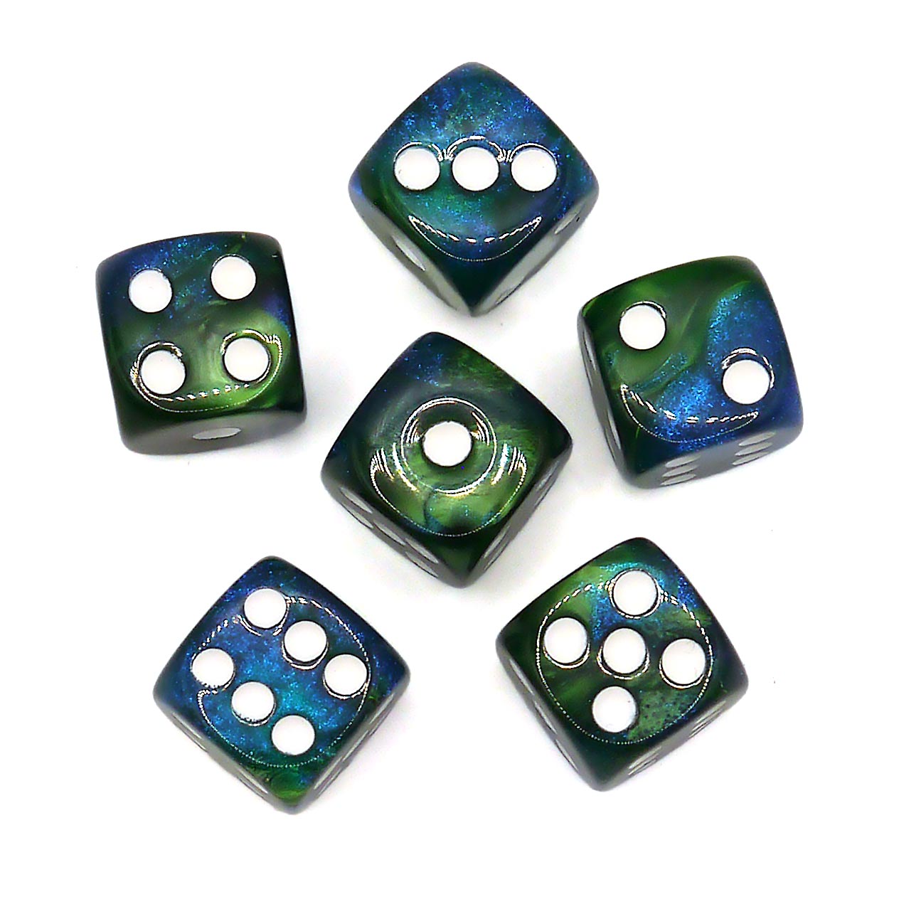 dice4friends-d6-w-rfelset-galaxy-green-blue-6-w-rfel-16mm image 3