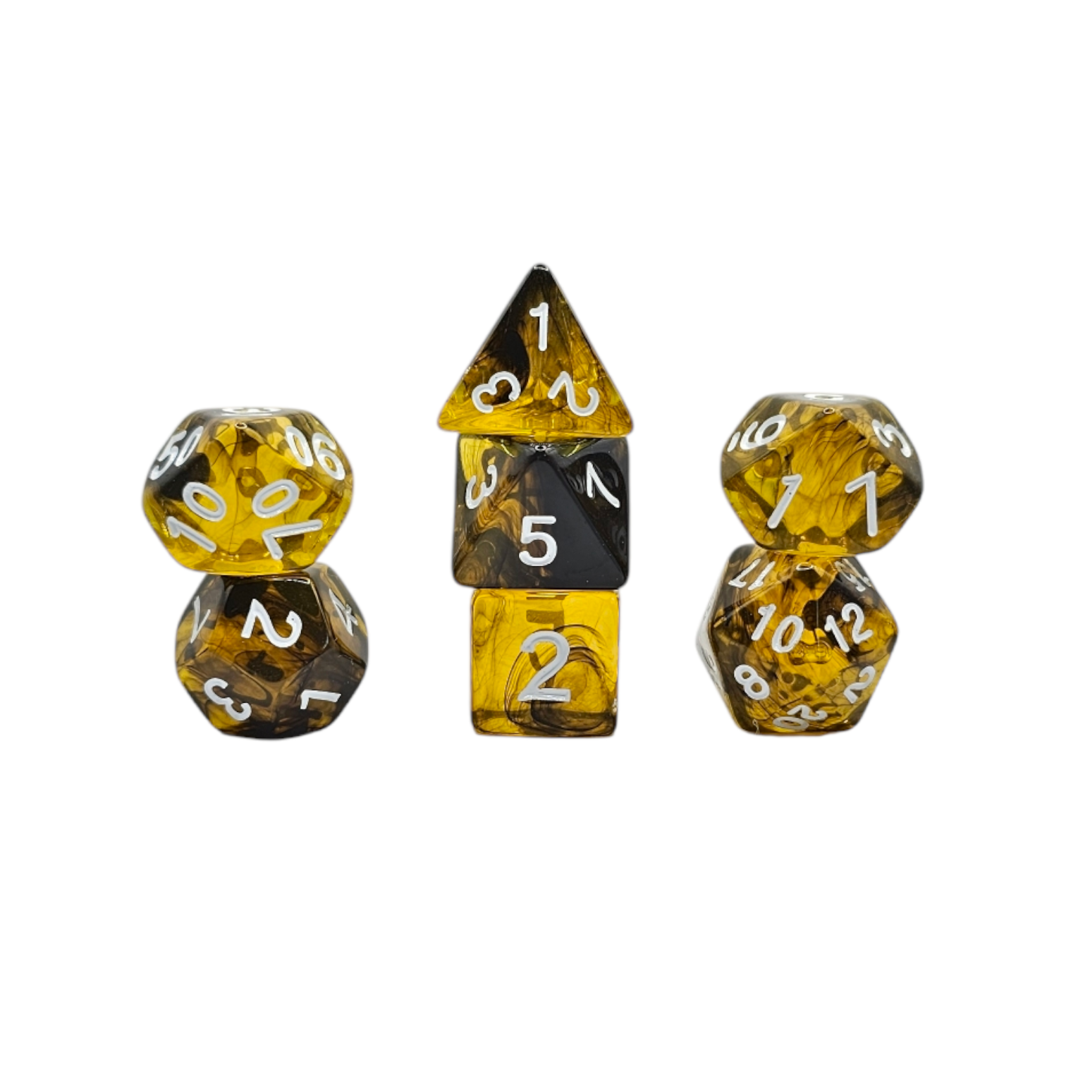 dice4friends-rpg-w-rfelset-bumblebee-7-teilig-borealis image 1