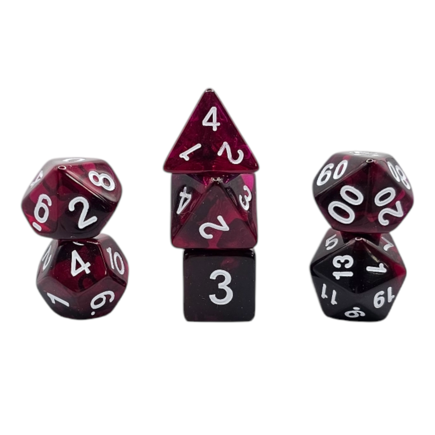dice4friends-transparent-dark-magenta-w-rfelset-7-teilig-magenta image 1