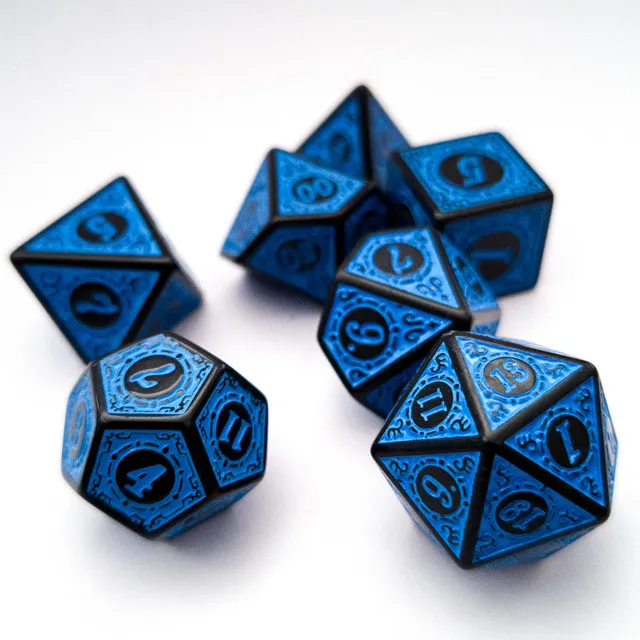 drawlab-rpg-dice-sets-blue-quest-w-rfelset-7-teilig-blau image 1