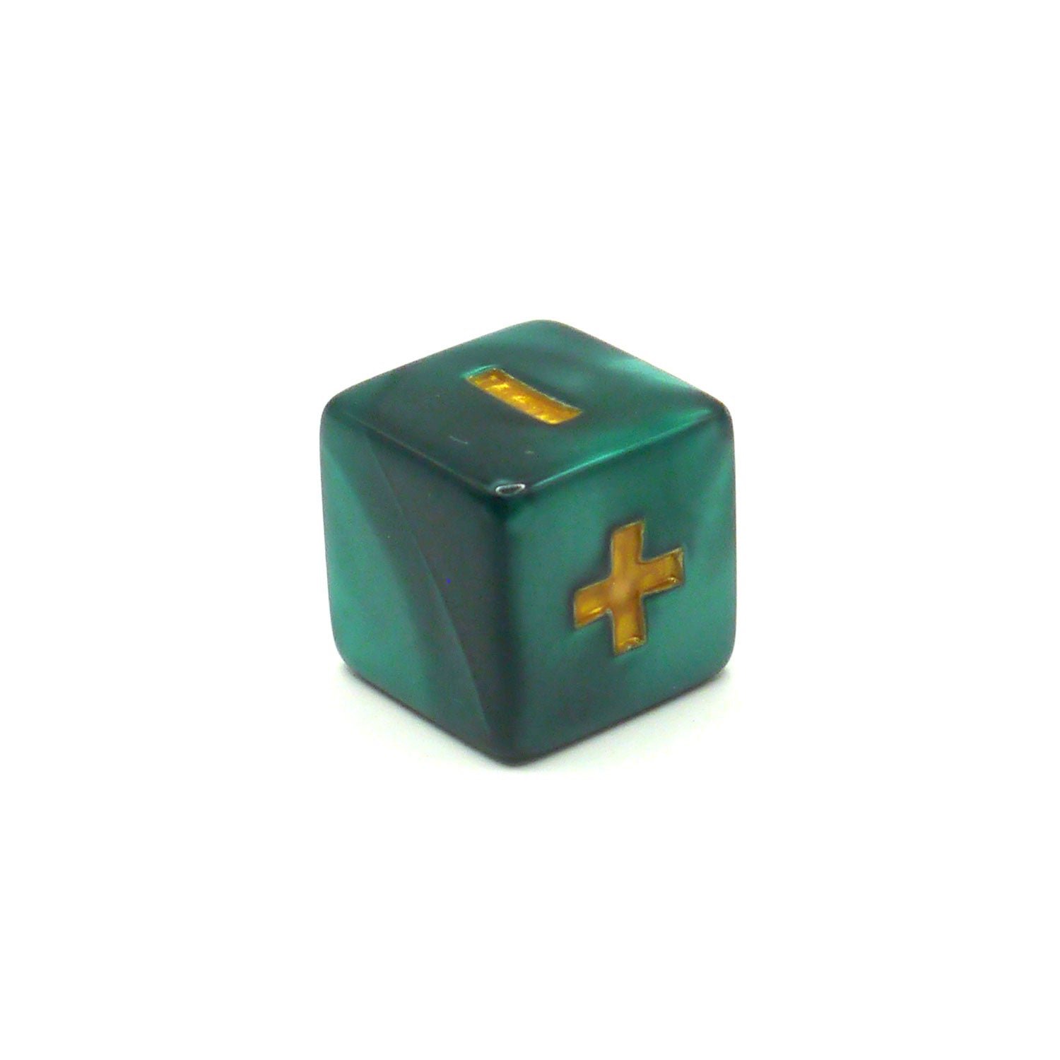 dice4friends-fate-fudge-w-rfel-marble-darkgreen-sonderw-rfel image 1