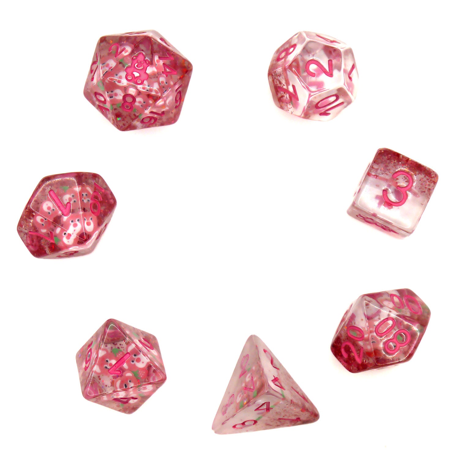 dice4friends-rpg-w-rfelset-transparent-teddy-pink-7-teilig image 3