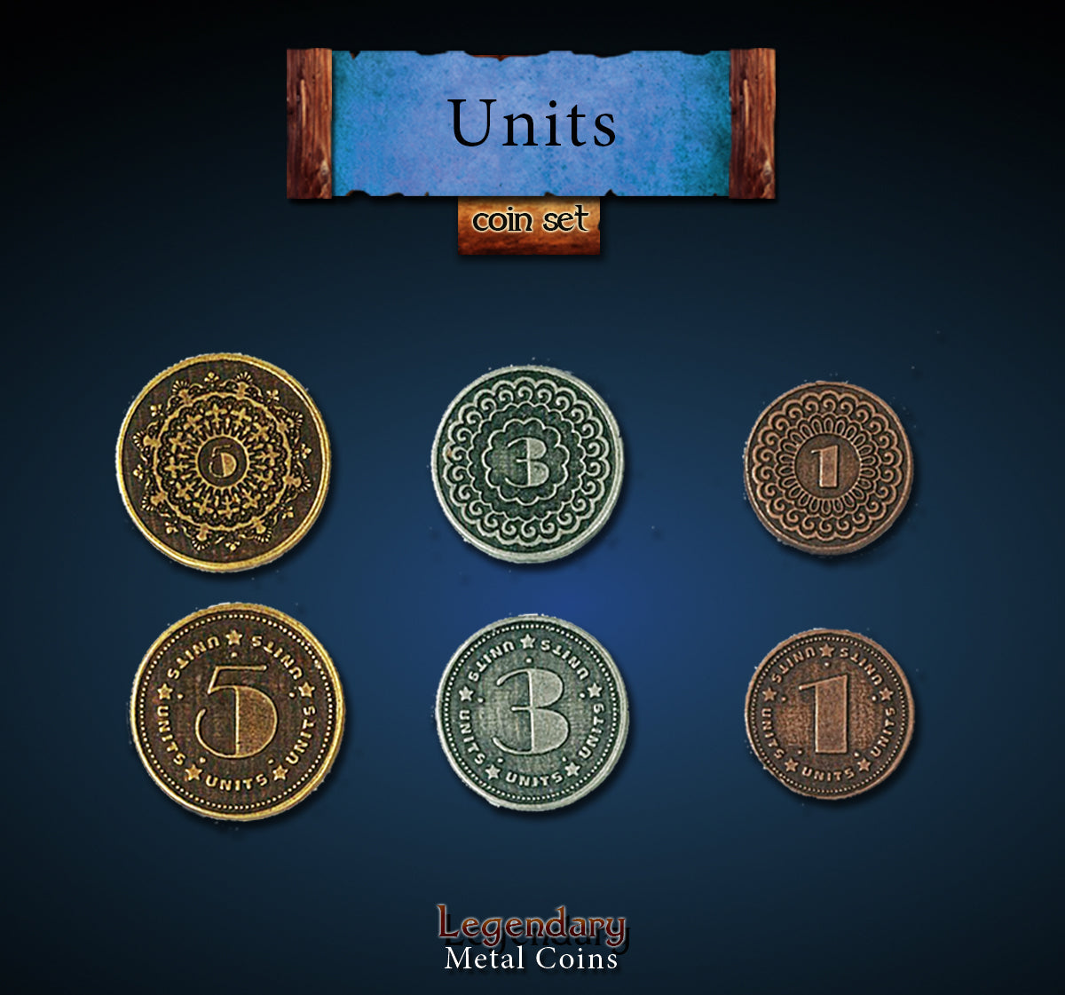 drawlab-legendary-metal-coins-unit-set-metallm-nzen-24er image 1