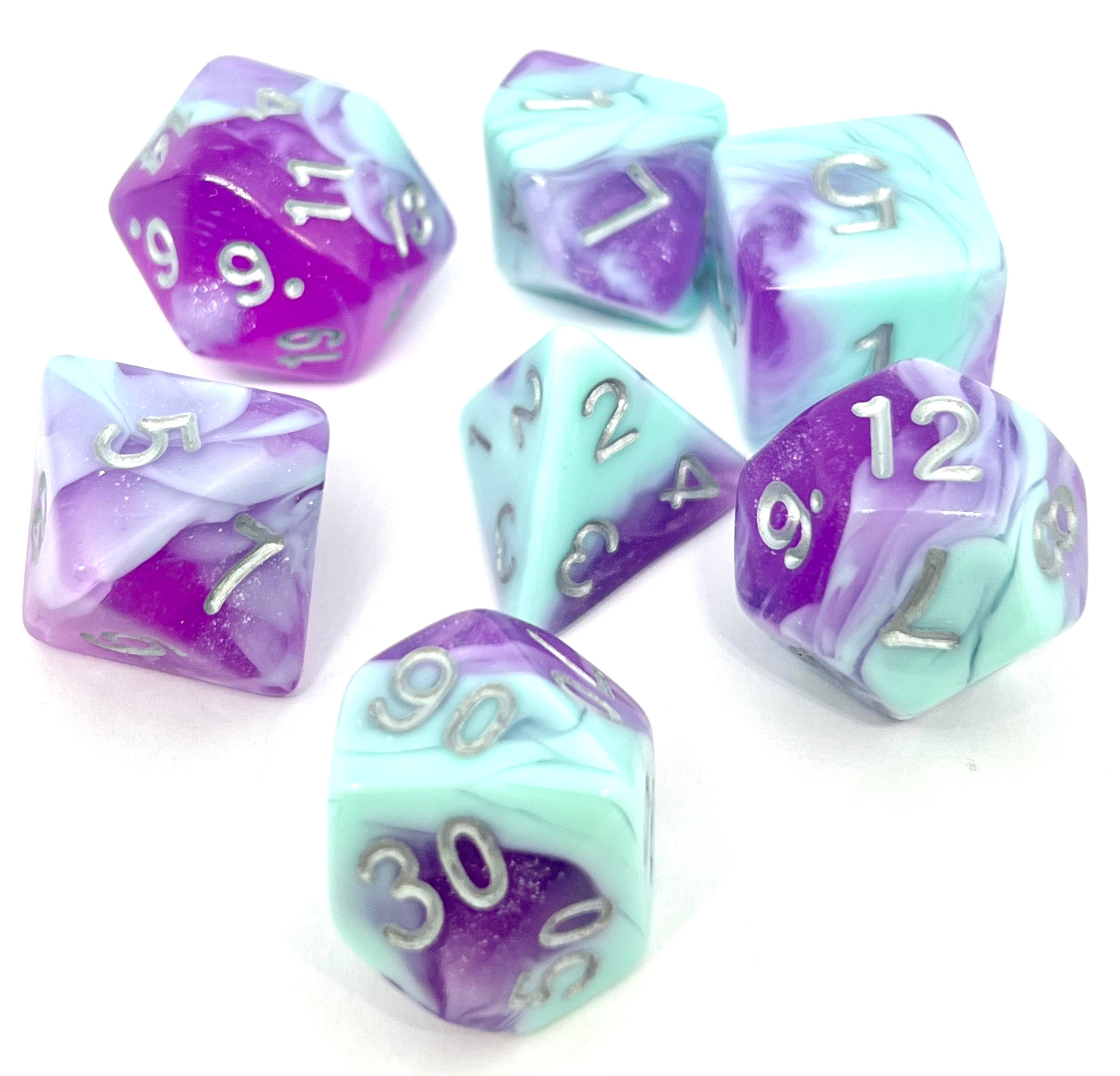 dice4friends-7-teiliges-rpg-w-rfelset-blueberry-cheesecake-7er-lila image 2
