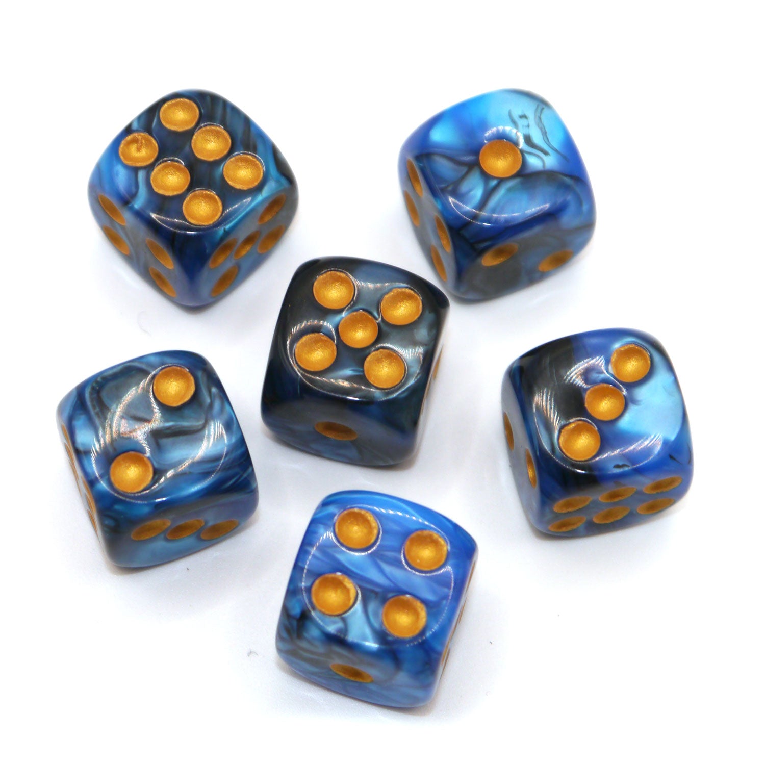 dice4friends-d6-w-rfelset-two-toned-blue-black-gold-16mm image 1
