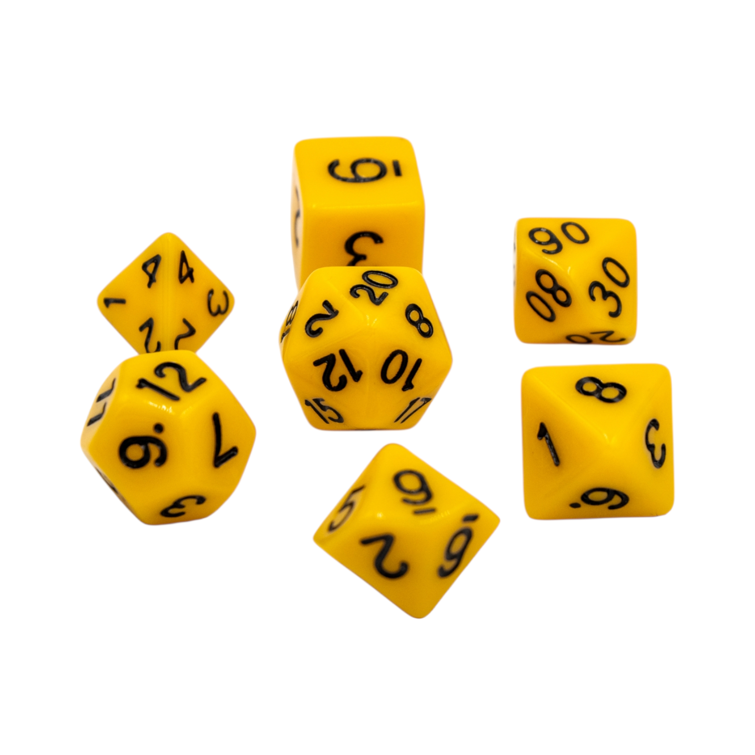dice4friends-opaque-yellow-7-teiliges-rpg-w-rfelset-gelb image 2