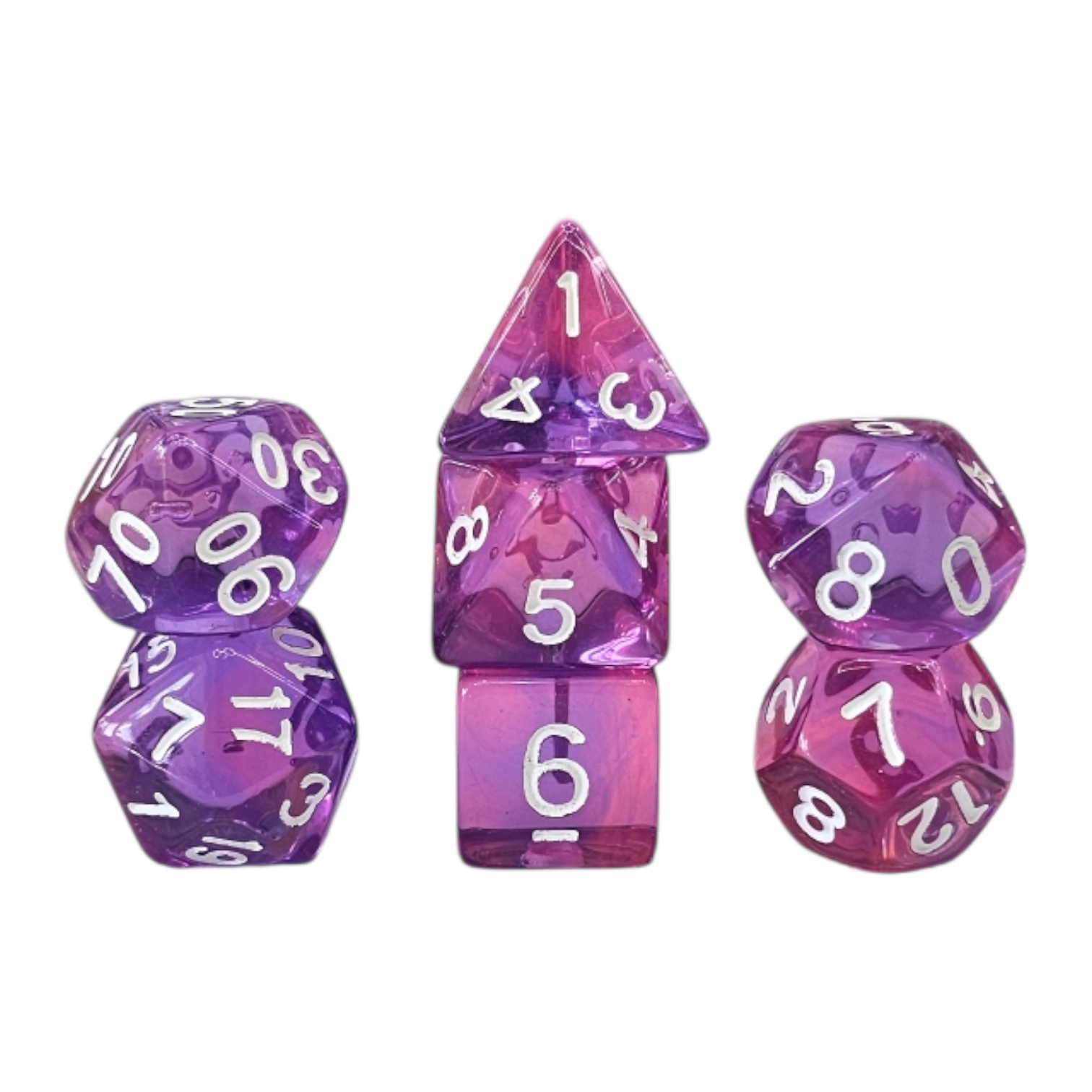 dice4friends-7-teiliges-rpg-w-rfelset-transparent-wild-berry-lila image 1