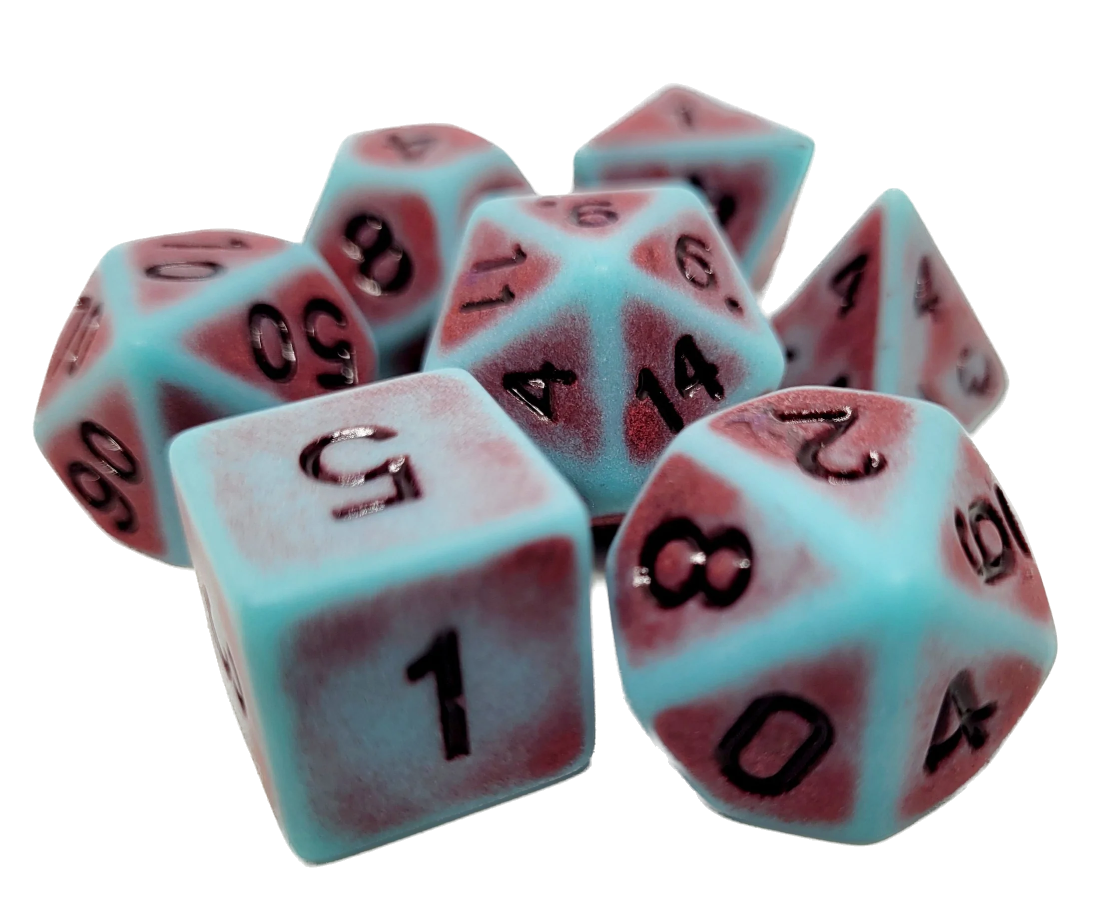 dice4friends-7-teiliges-rpg-w-rfel-sets-ancient-bloody-blue-7er image 1