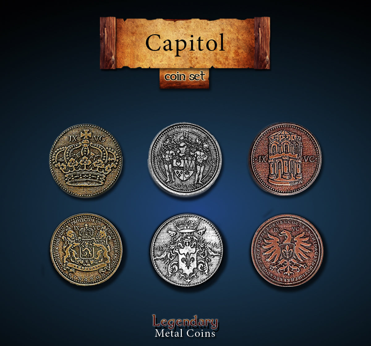 drawlab-capitol-set-legendary-metal-coins-20er-mittelalter image 1