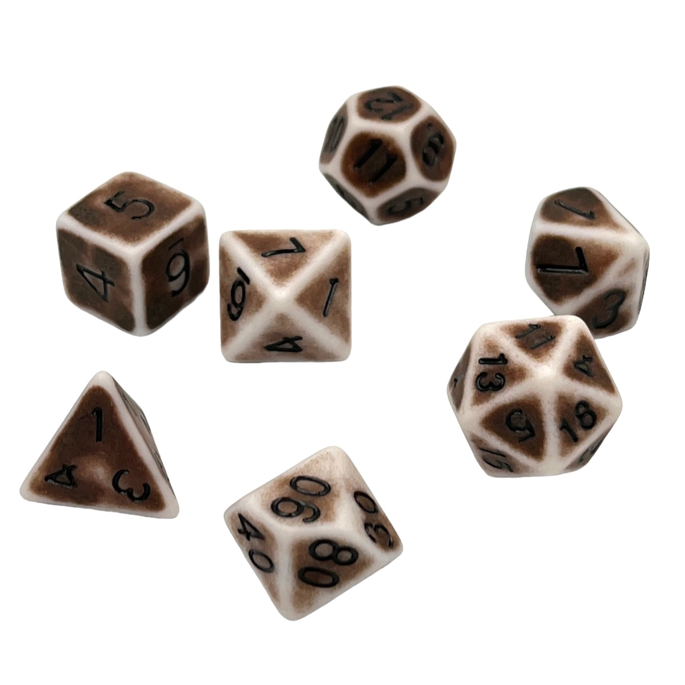 dice4friends-rpg-w-rfelset-ancient-crafts-brown-7-teilig image 3