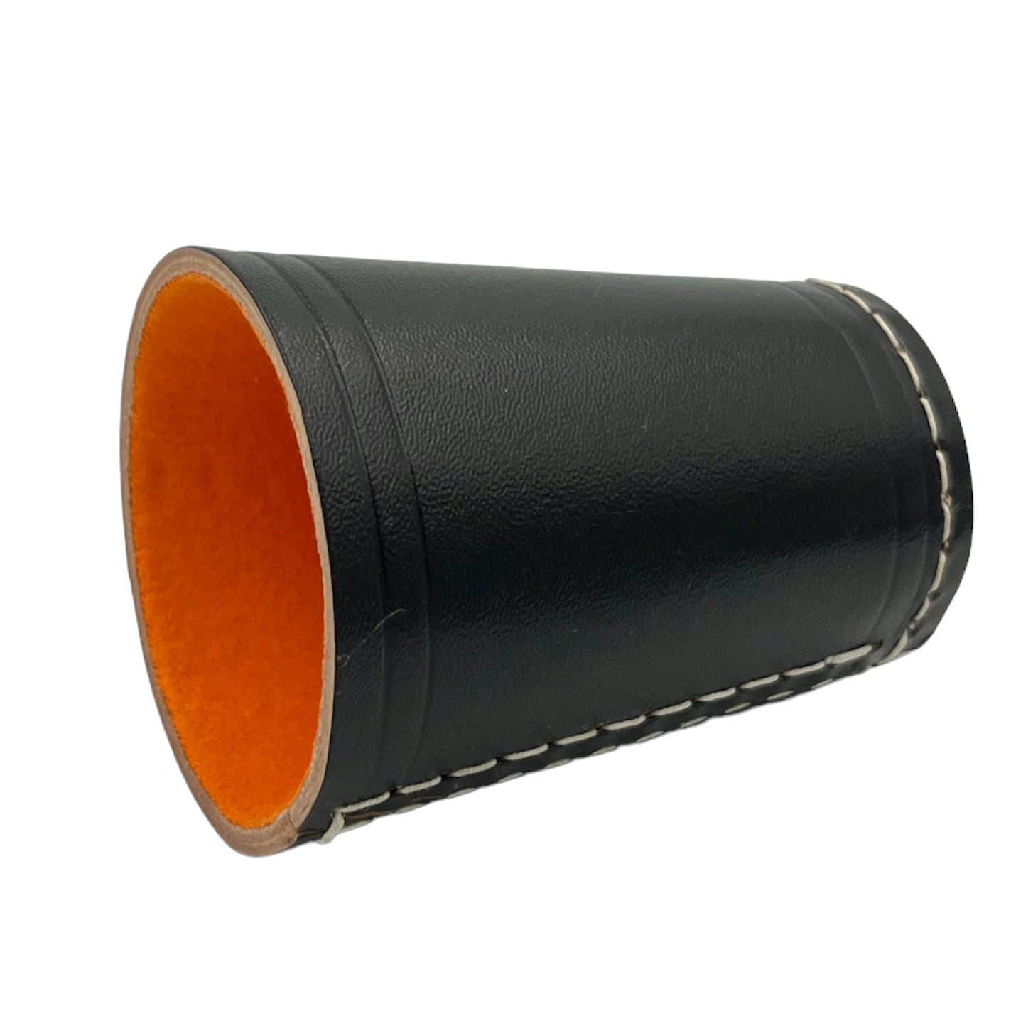dice4friends-accessoires-w-rfelbecher-schwarz-orange-b-ffelleder image 2
