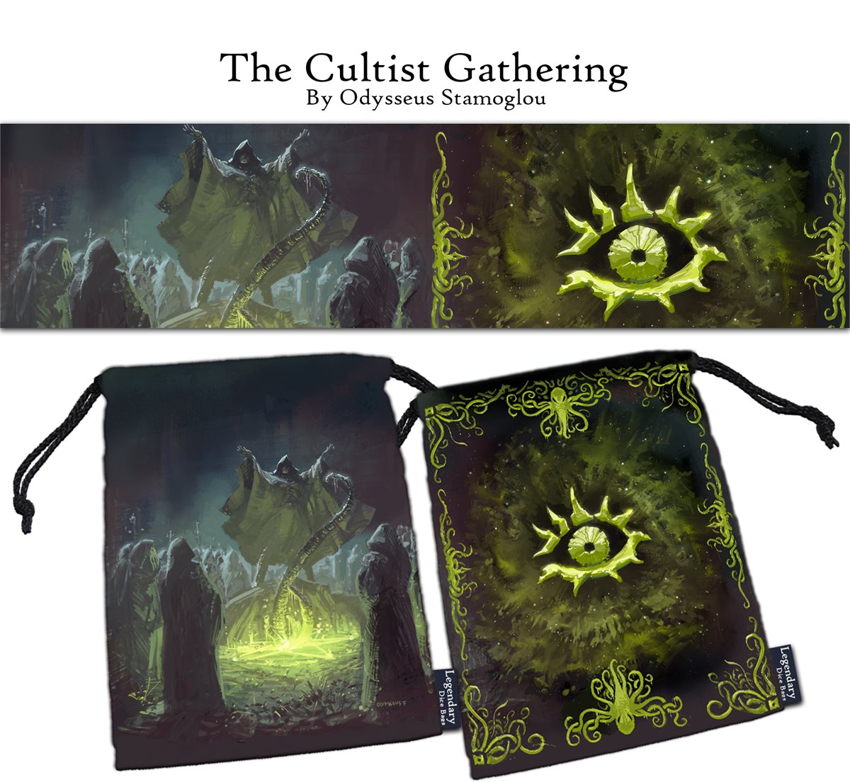 drawlab-legendary-dice-bags-cultist-gathering-w-rfelbeutel-horror image 1