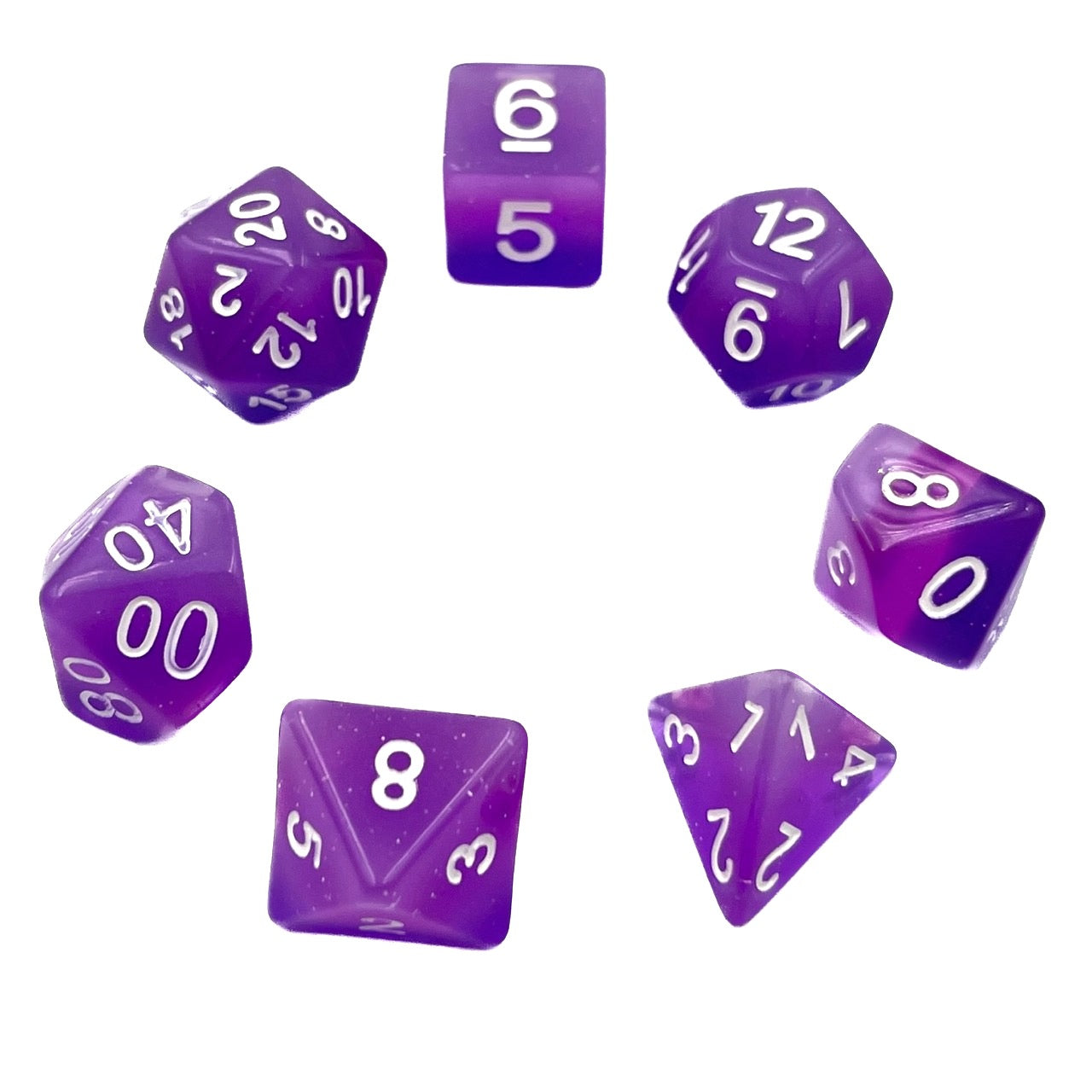 dice4friends-rpg-w-rfelset-transparent-domino-grape-w-rfel-7-tlg image 2
