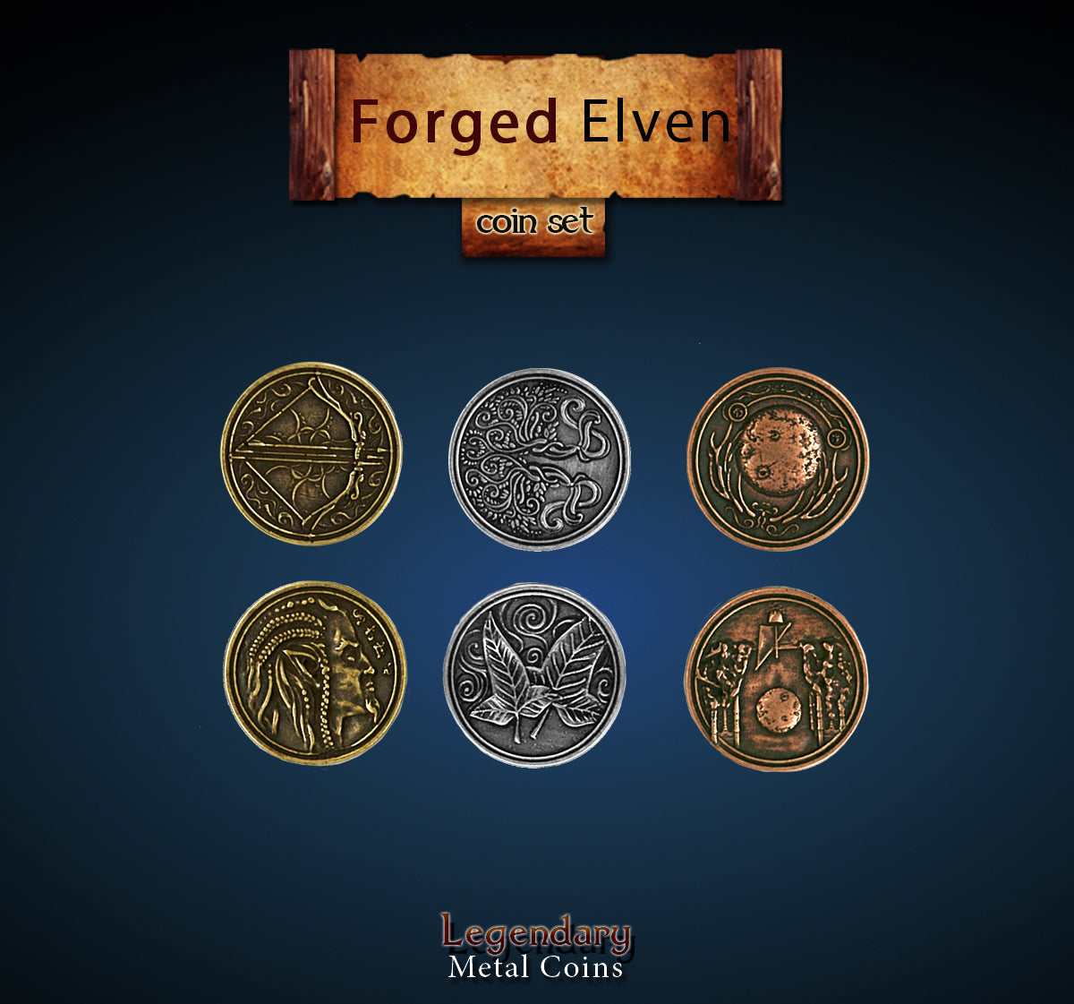 drawlab-legendary-metal-coins-elven-m-nzset-20-metallm-nzen-elfen image 1