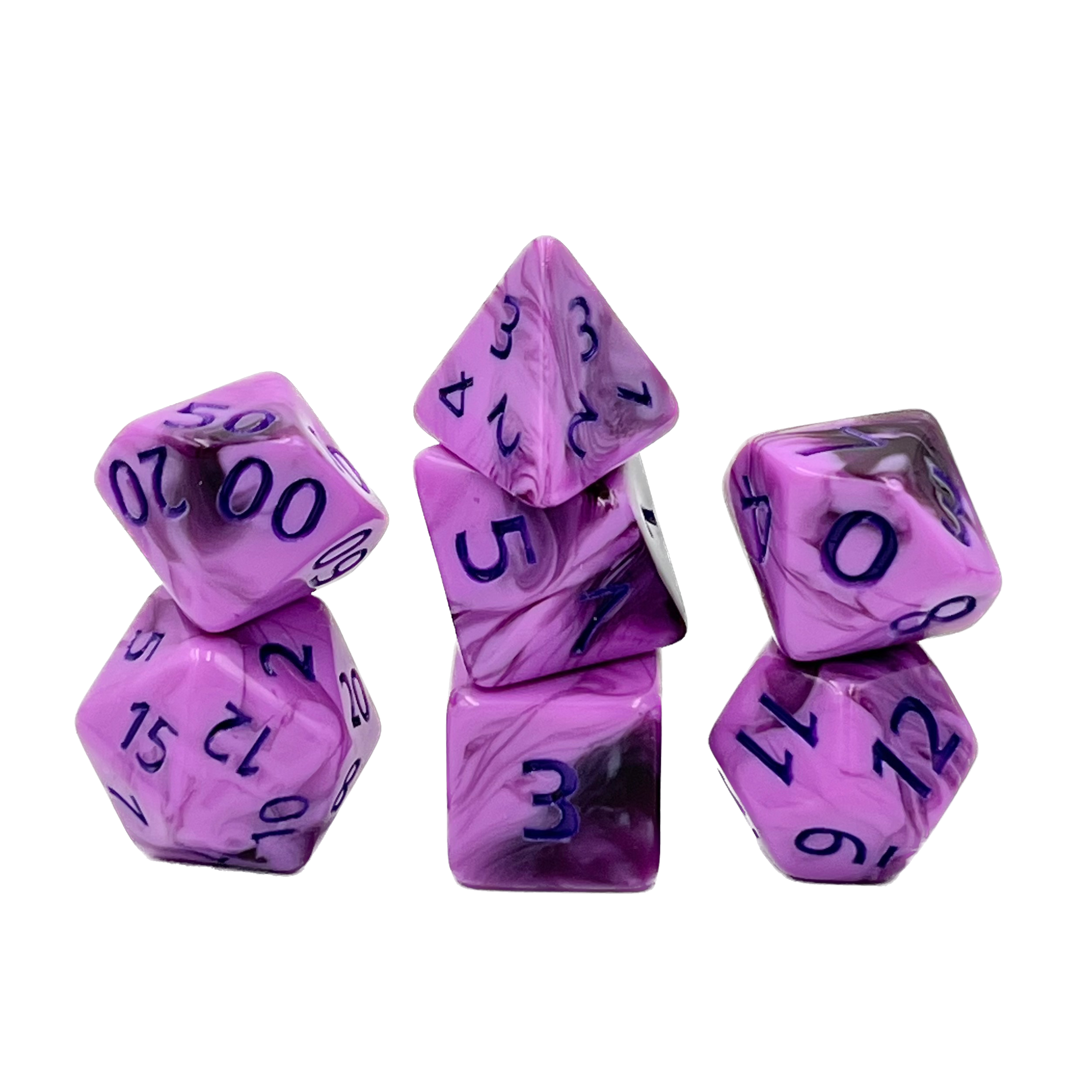 dice4friends-rpg-w-rfelset-cherry-gum-7-teilig-lila-pink image 1
