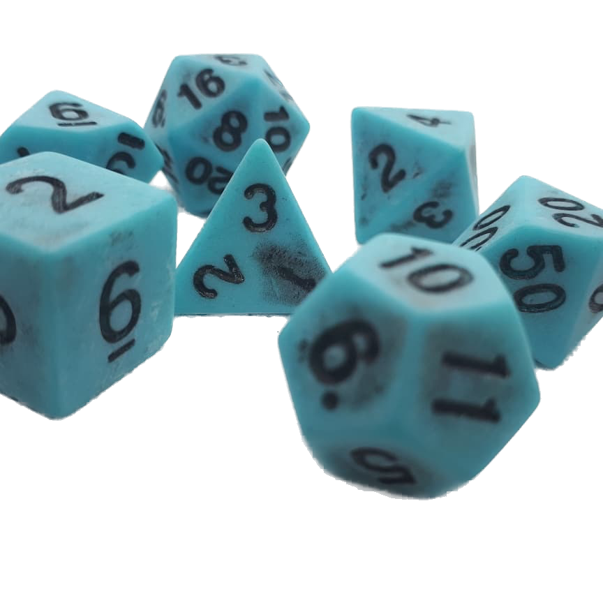 dice4friends-ancient-w-rfelset-blue-w-rfel-7-teilig image 1