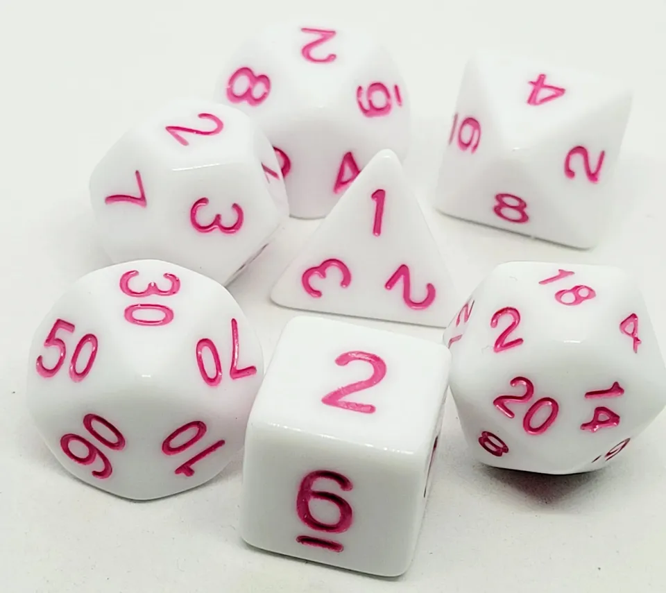 dice4friends-opaque-marshmellow-pink-rpg-w-rfelset-7-w-rfel image 1