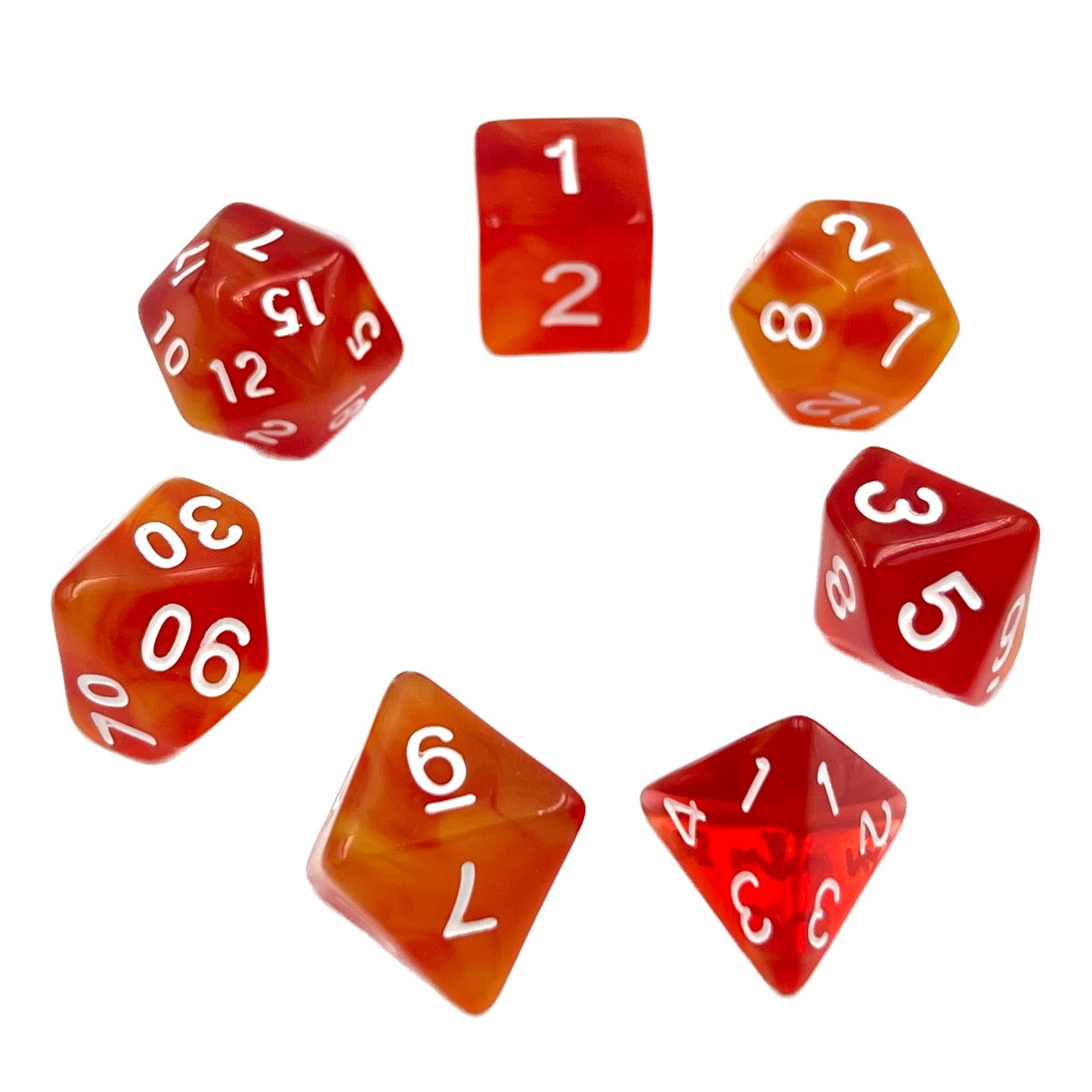 dice4friends-7-teiliges-rpg-w-rfelset-rising-phoenix-rot-gelb image 2