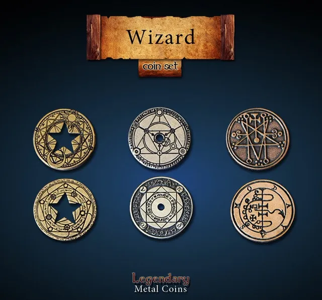 drawlab-legendary-metal-coins-wizard-m-nzset-20-teilig image 1