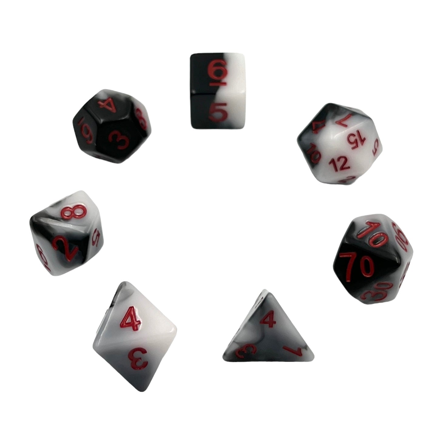 dice4friends-7-teiliges-rpg-w-rfelset-warrior-schwarz-wei image 2