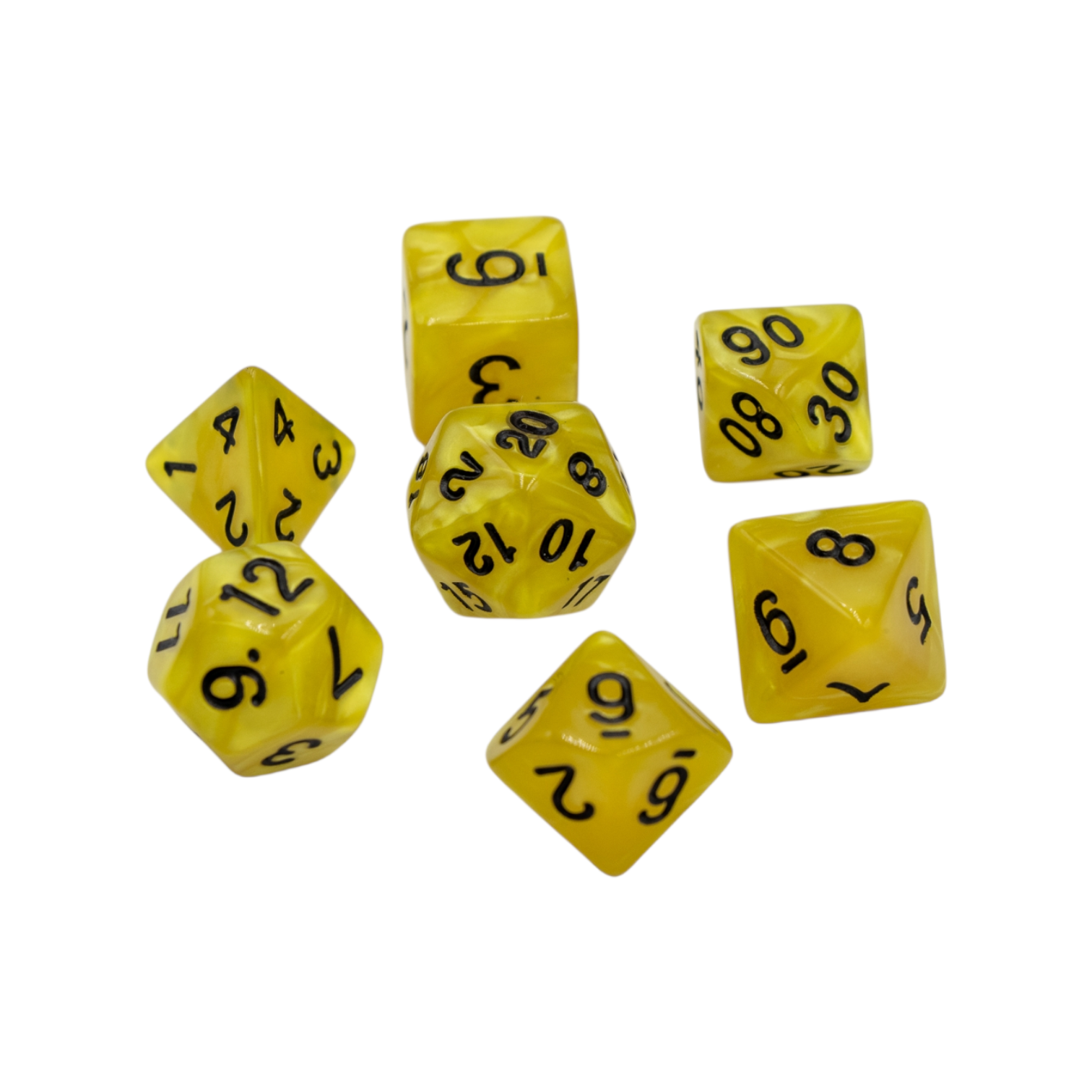 dice4friends-pearl-yellow-black-rpg-w-rfelset-7-teilig-gelb image 2