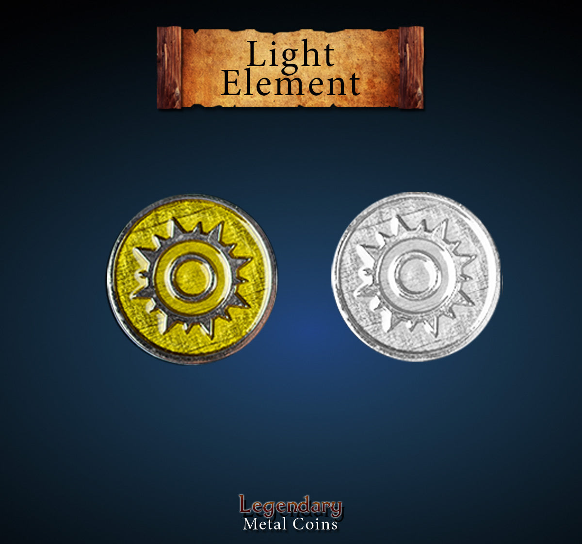 drawlab-legendary-metal-coins-light-element-set-10er image 1