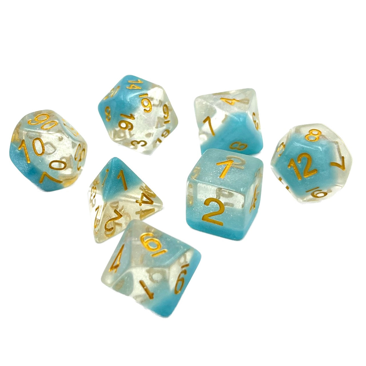 dice4friends-galaxy-snowflake-blue-w-rfelset-7-teilig-blau-transparent image 3