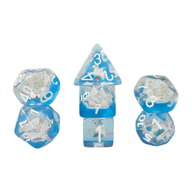 dice4friends-7-teiliges-rpg-w-rfelset-blue-unicorn-transparent image 1