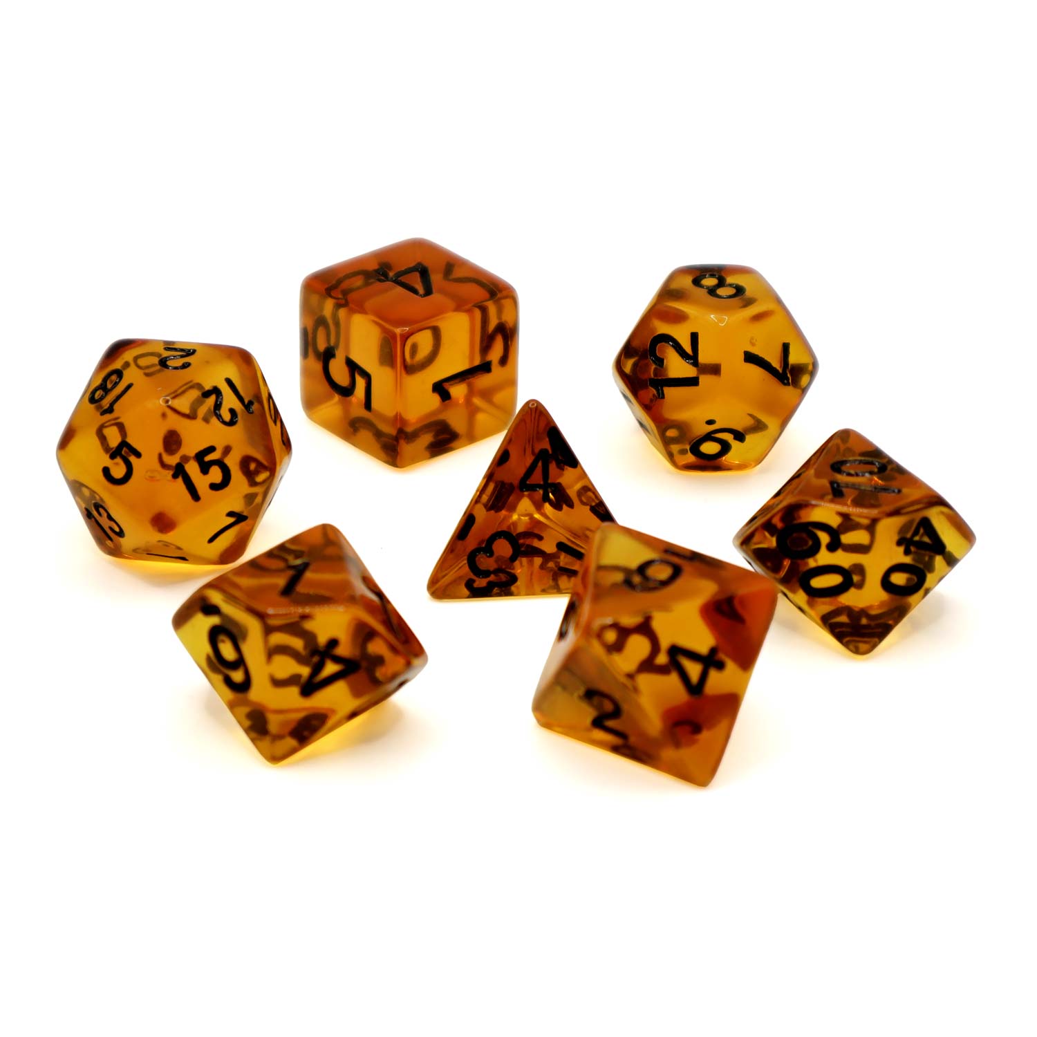 dice4friends-7-tlg-rpg-w-rfelset-transparent-black-honey-w-rfel-7er image 2