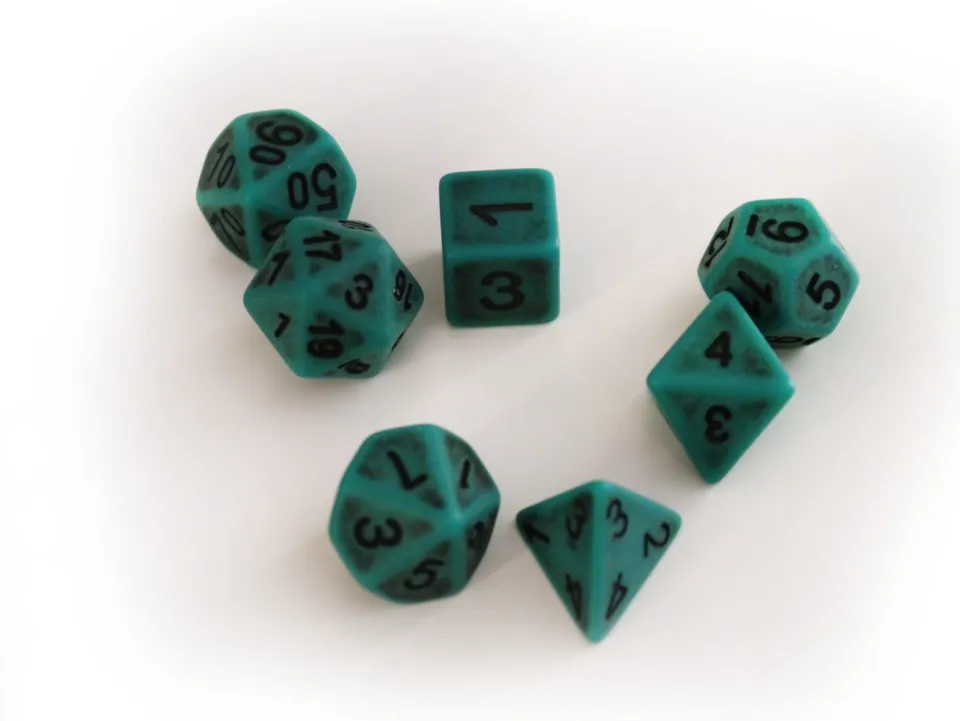 dice4friends-ancient-w-rfelset-green-7-teilig-gr-n-schwarz image 1