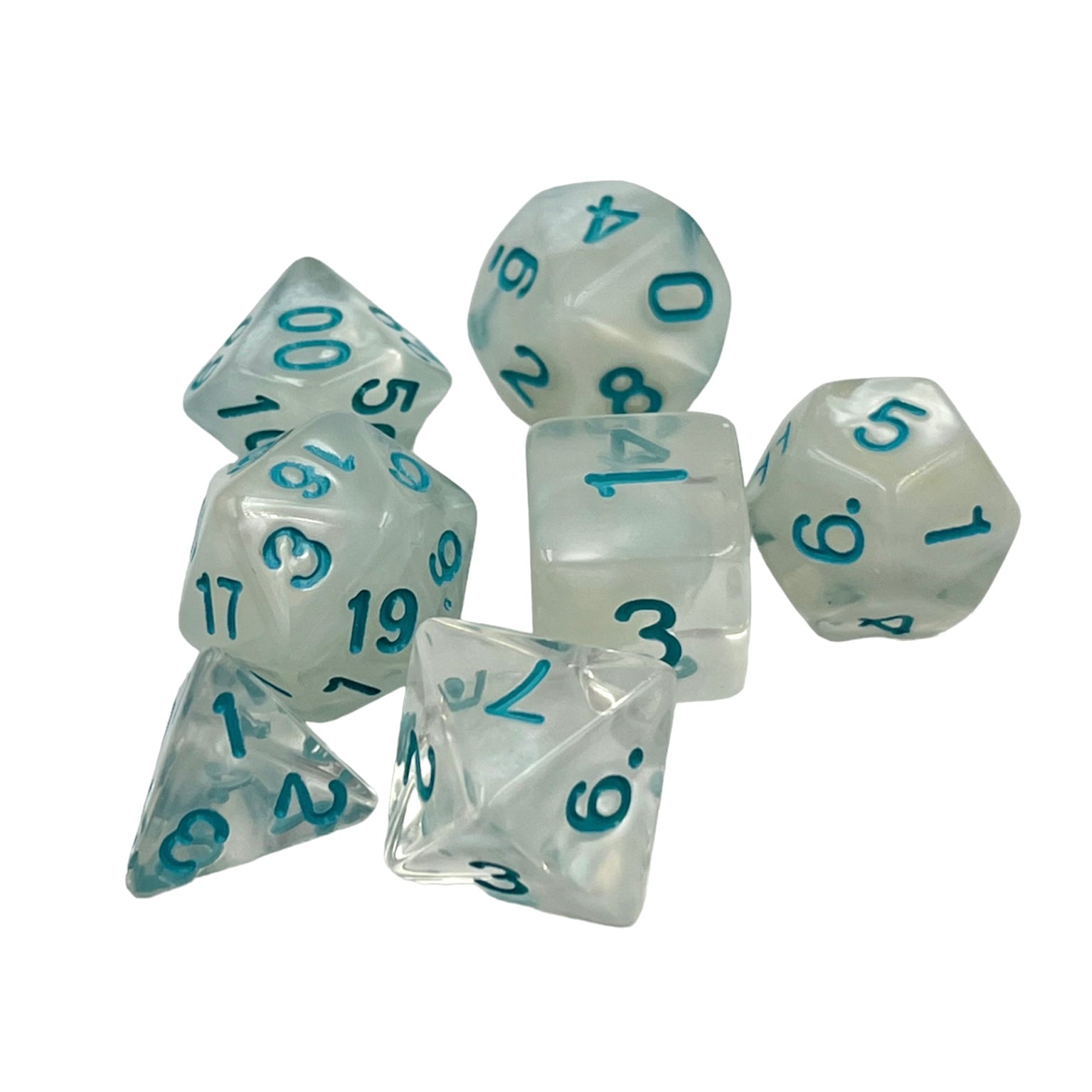 dice4friends-frosted-princess-7-teiliges-w-rfelset-transparent image 2
