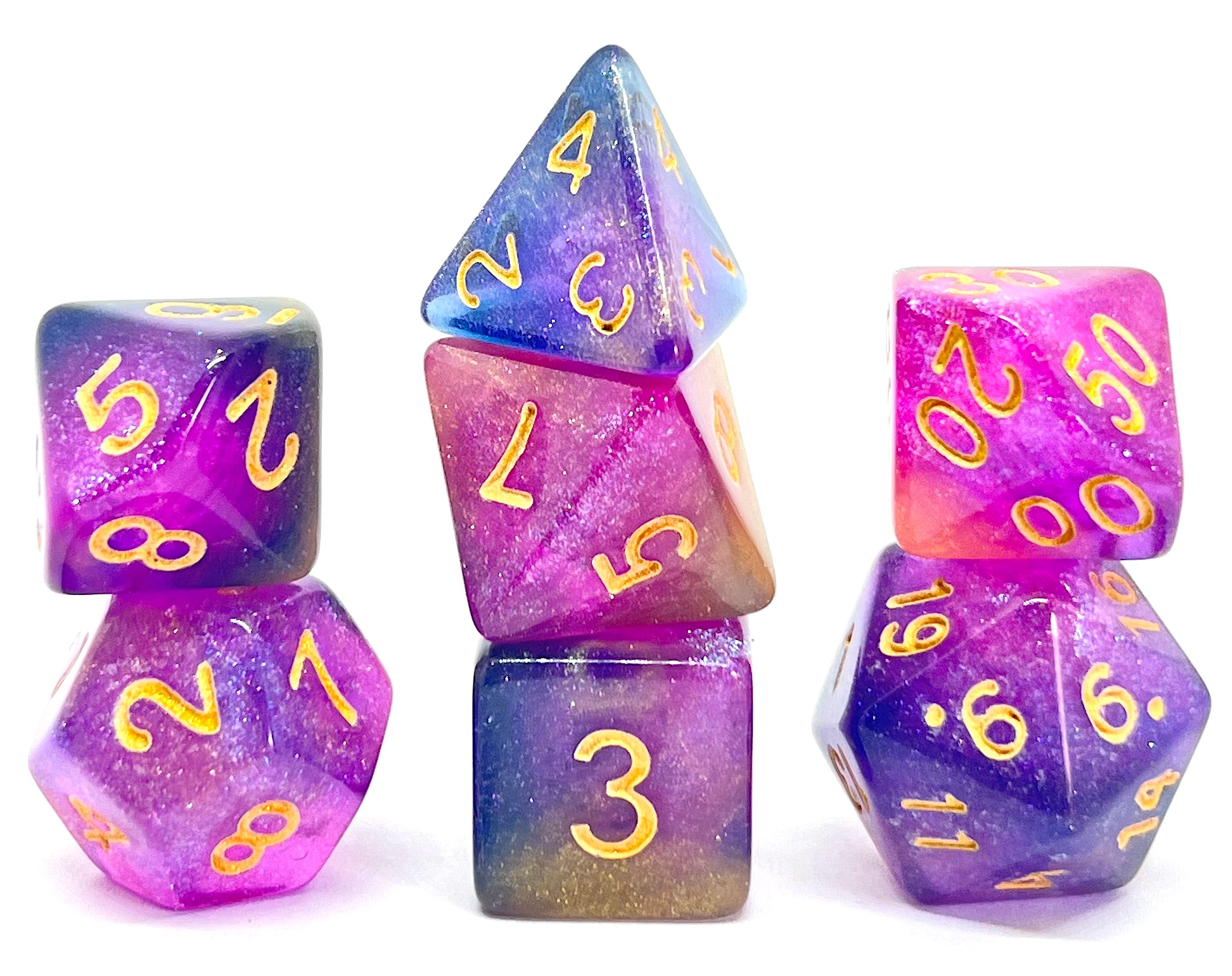 dice4friends-rpg-w-rfelset-galaxy-rainbow-w-rfel-7-teilig image 1