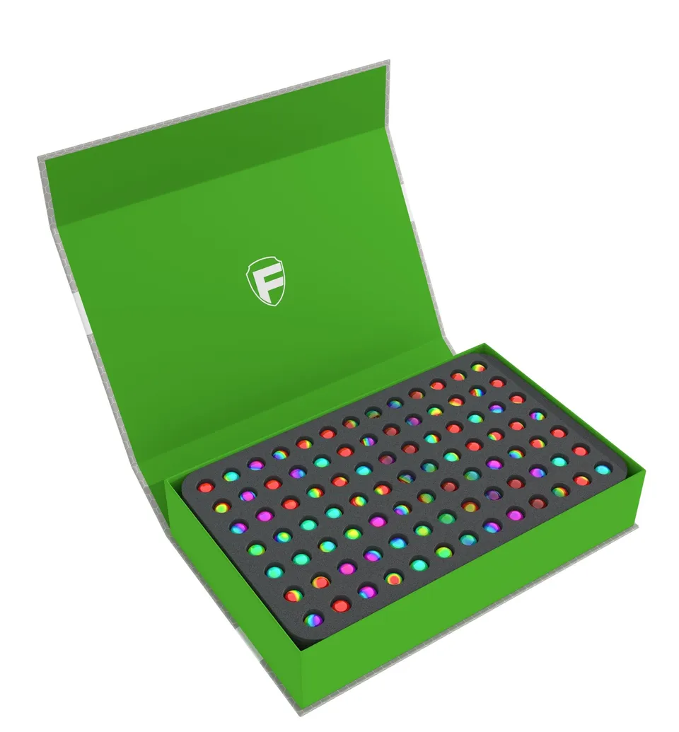 feldherr-magnetic-box-gr-n-f-r-murmeln-91-f-cher-schaumstoff image 1