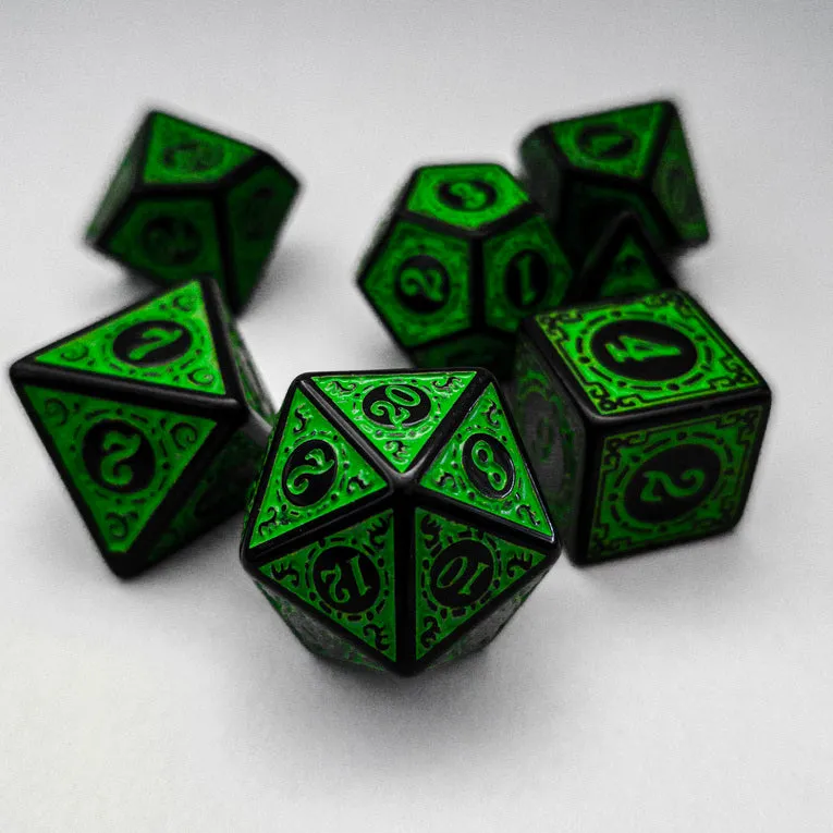 drawlab-rpg-dice-sets-green-quest-w-rfelset-7-teilig-gr-n image 1