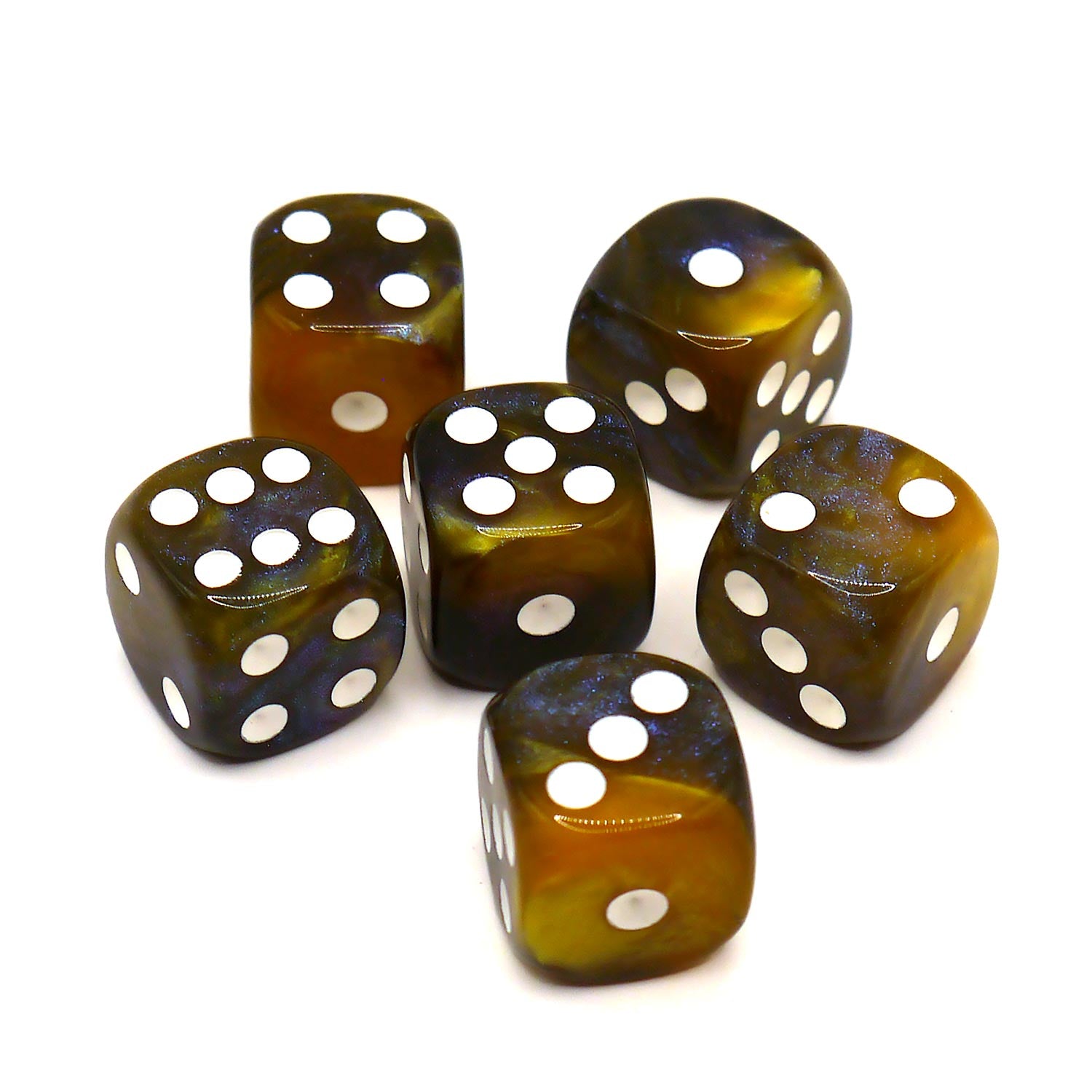 dice4friends-d6-augenw-rfel-set-galaxy-amber-6x-16mm image 2