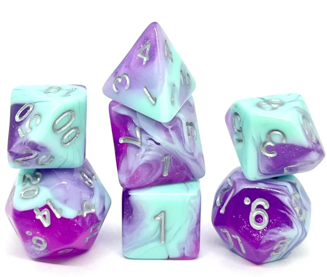 dice4friends-7-teiliges-rpg-w-rfelset-blueberry-cheesecake-7er-lila image 1