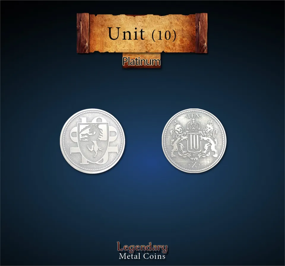 drawlab-legendary-metal-coins-units-platinum-coin-10-metallm-nze image 1