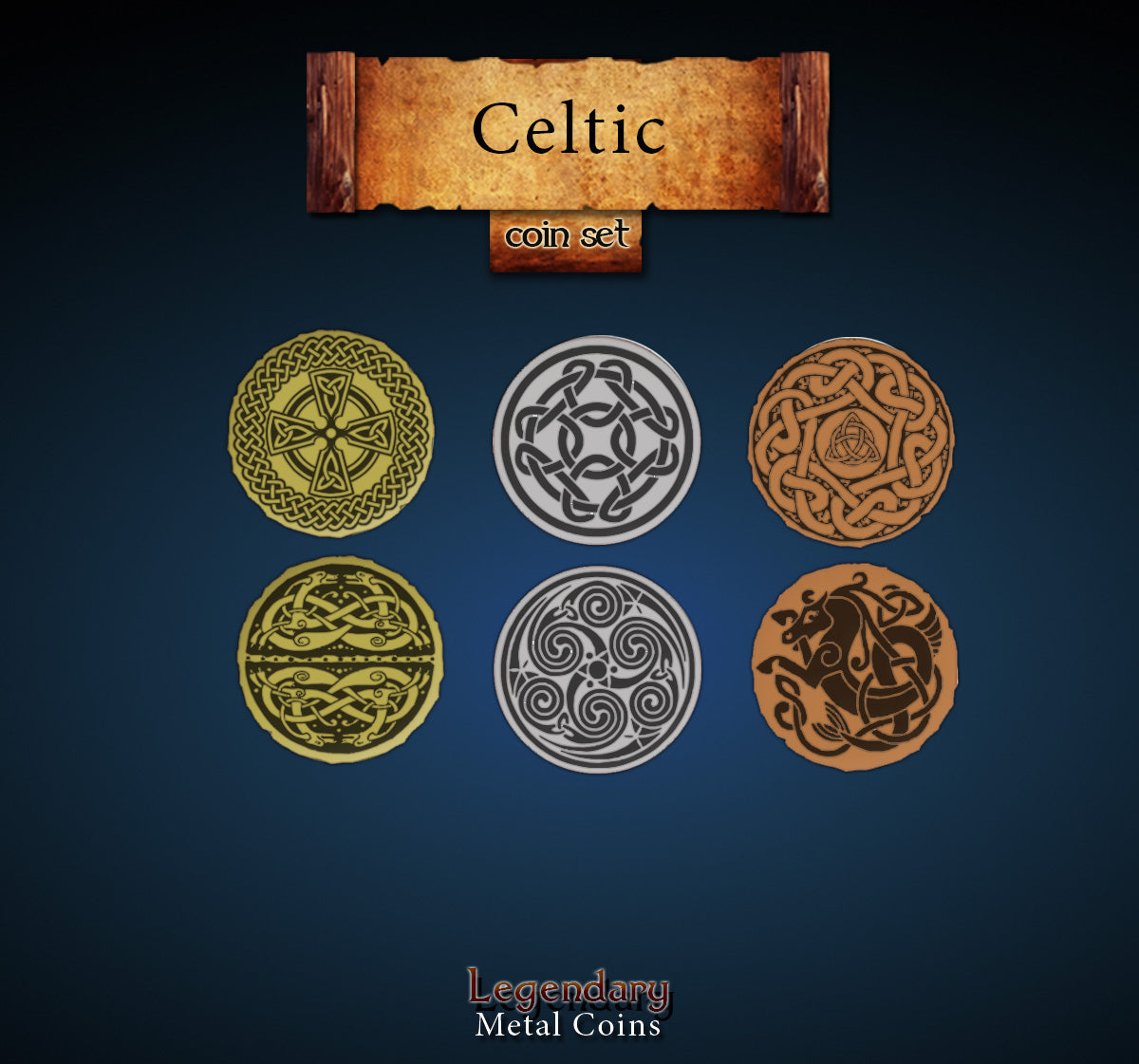 drawlab-legendary-metal-coins-celtic-coin-set-m-nzset-20-m-nzen image 1