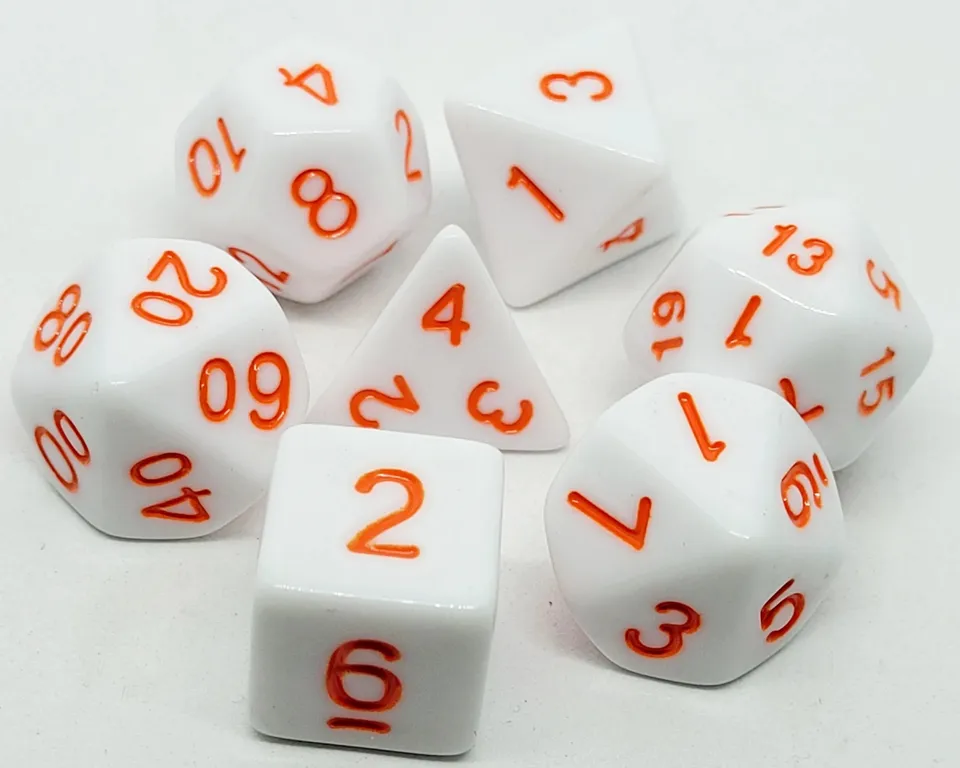 dice4friends-rpg-w-rfelset-opaque-marshmellow-orange-7er-wei image 1