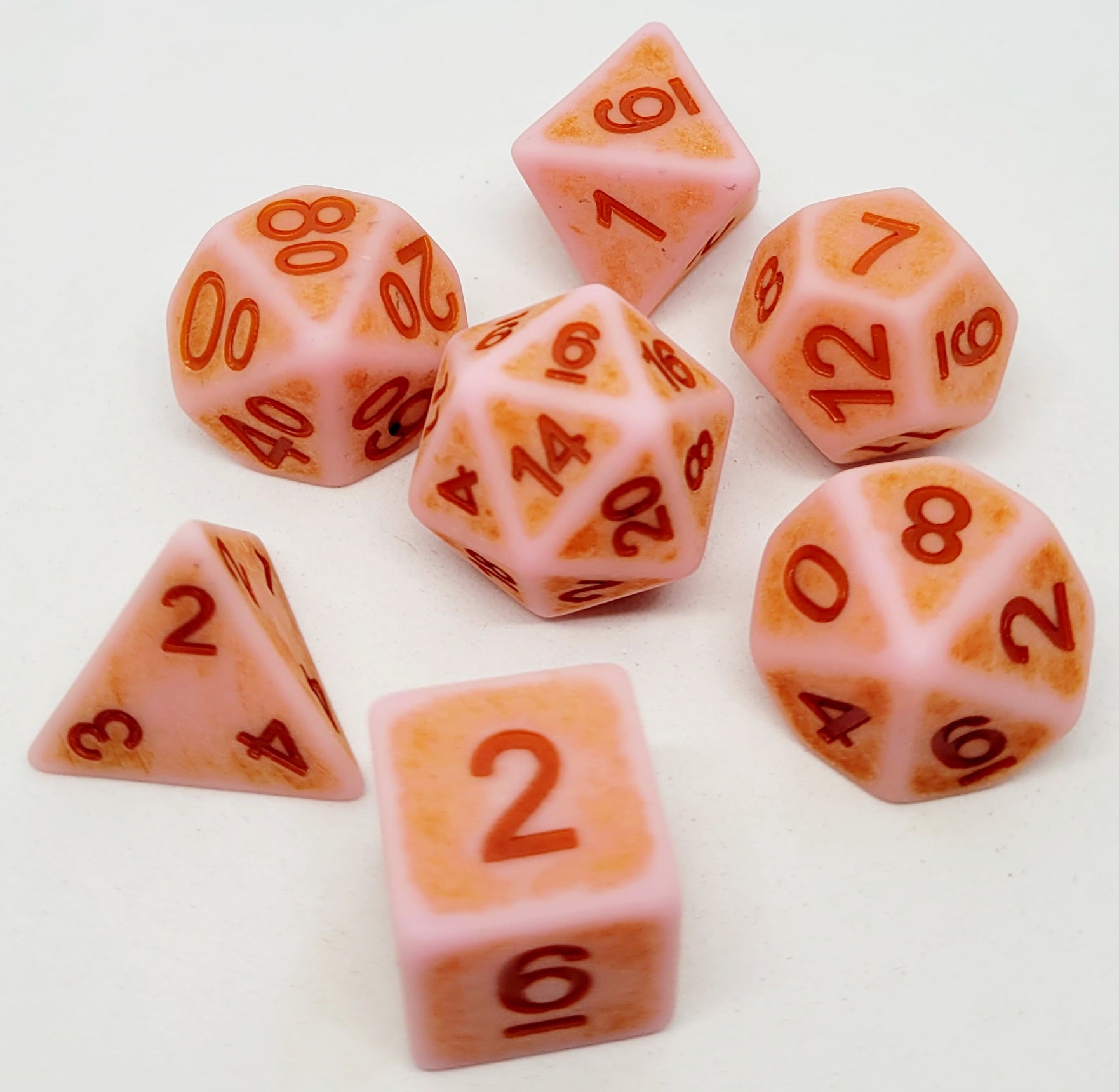 dice4friends-ancient-w-rfelset-rosy-cheeks-rosa-orange-7-teilig image 2