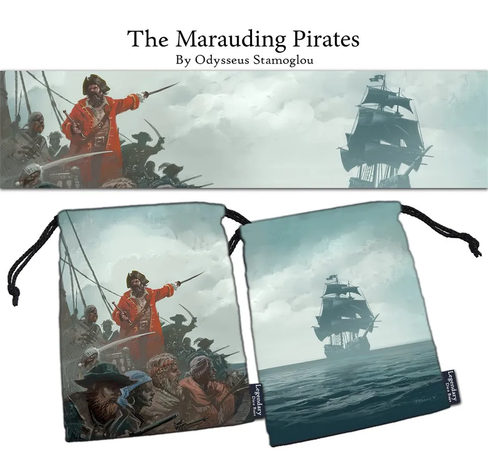 drawlab-legendary-dice-bags-marauding-pirates-xl-18-7cm image 1