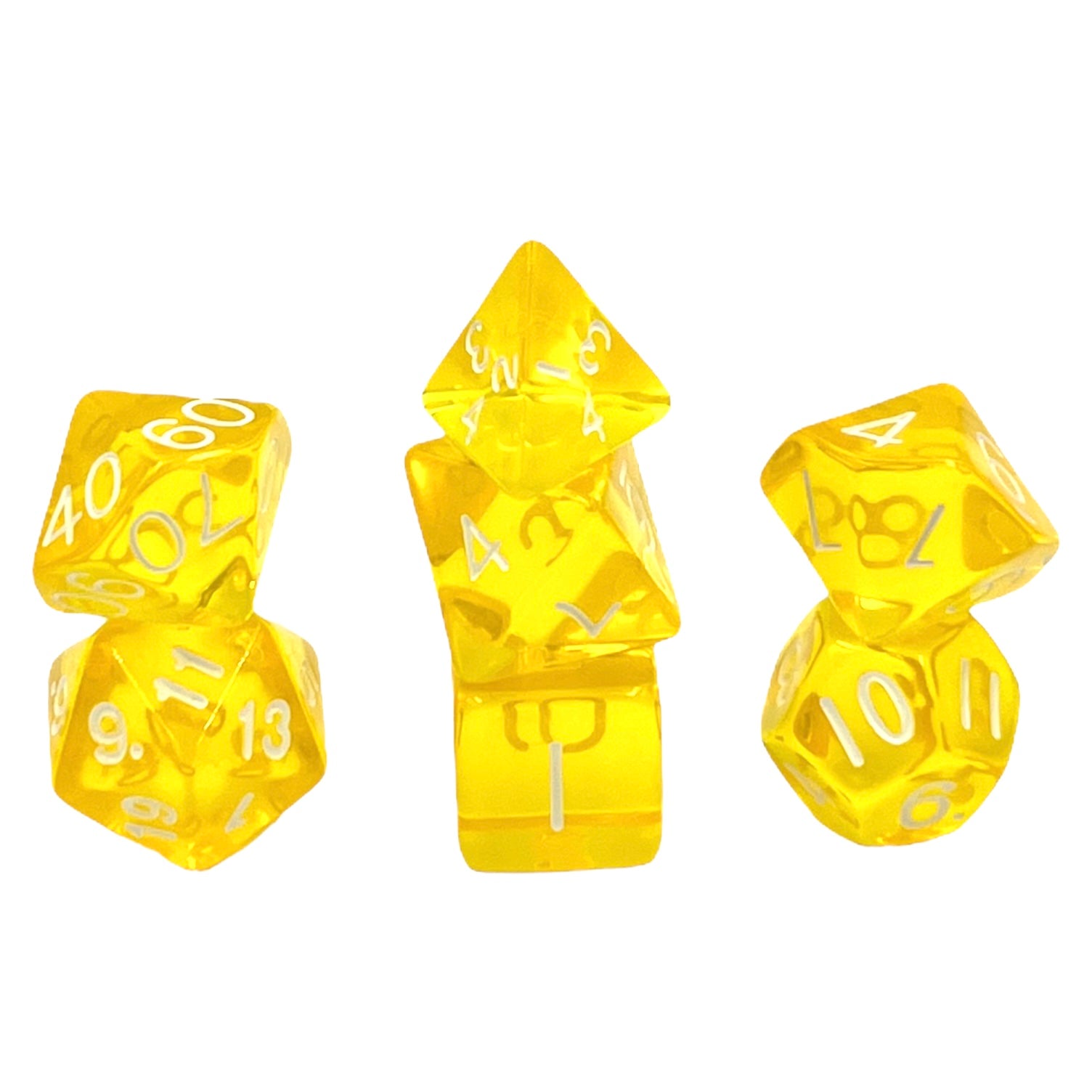 dice4friends-rpg-w-rfelset-transparent-yellow-w-rfel-7-tlg image 1