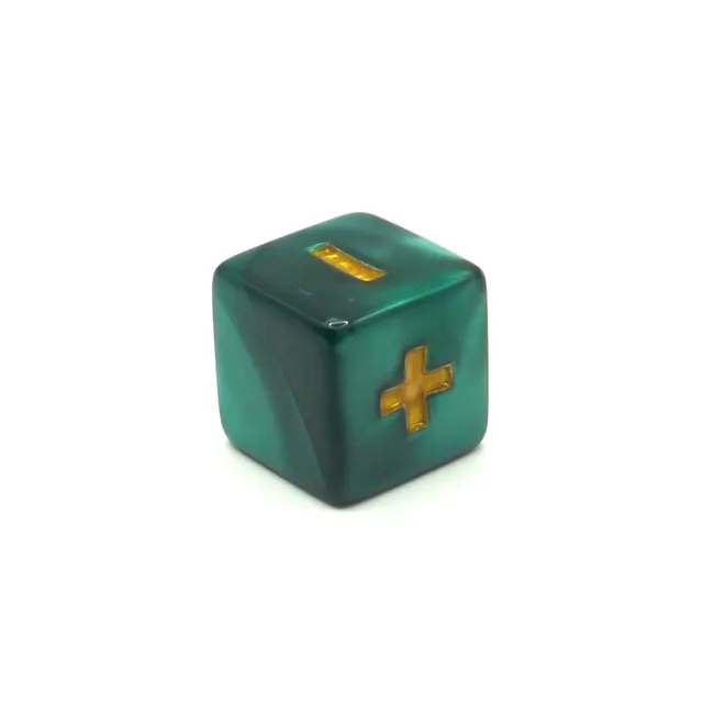 dice4friends-fate-fudge-w-rfel-marble-darkgreen-sonderw-rfel image 1