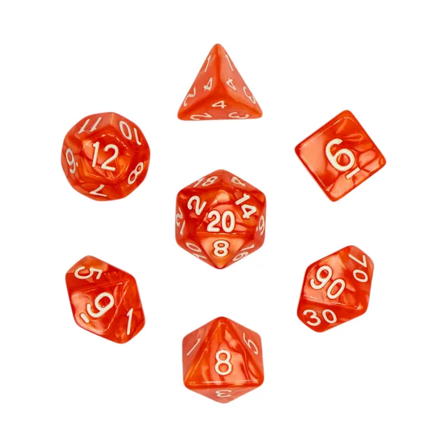 dice4friends-rpg-w-rfelset-pearl-orange-white-7-w-rfel-set image 1
