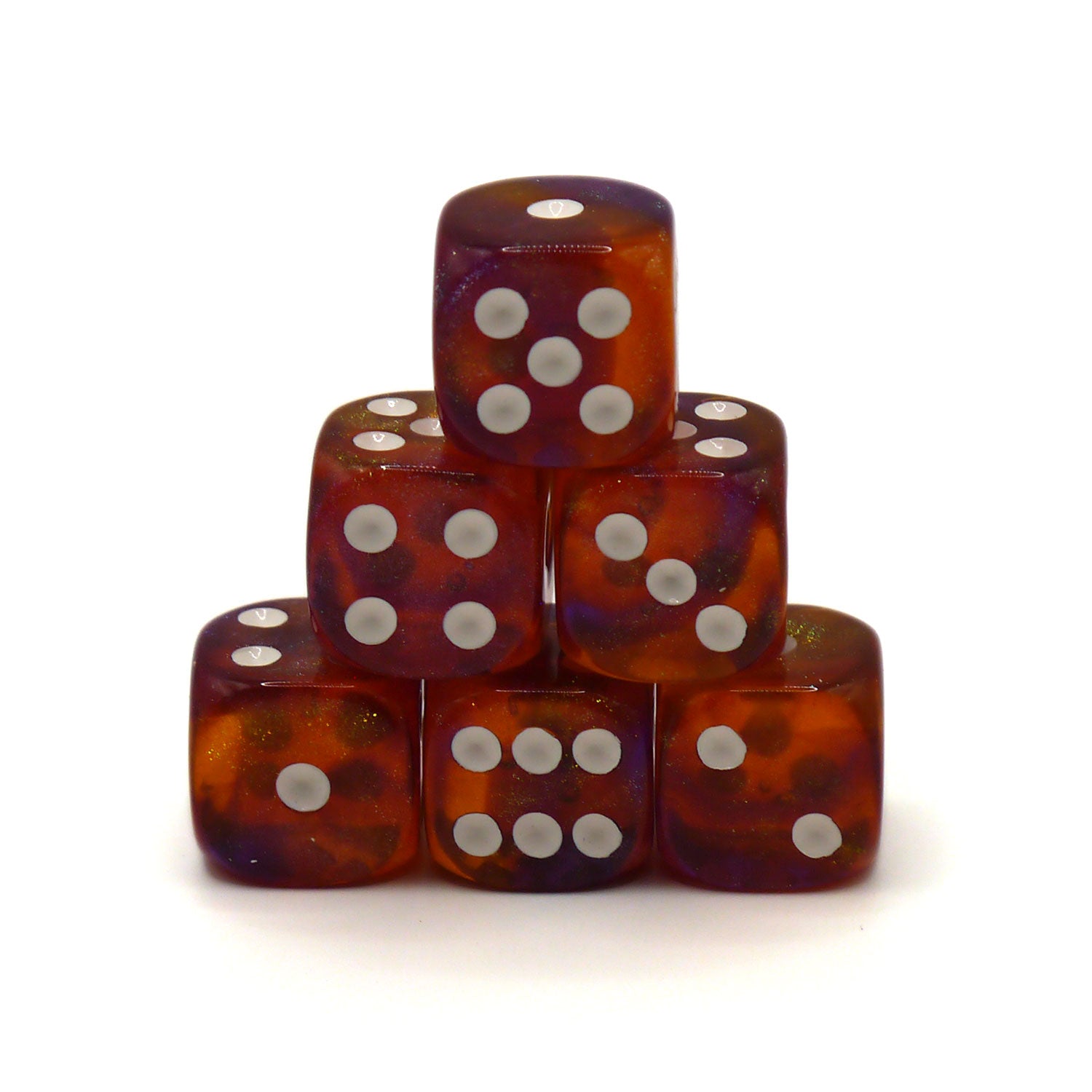 dice4friends-d6-w-rfelset-galaxy-augenw-rfel-sunset-6er-16mm image 1
