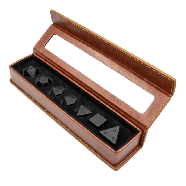 dice4friends-edelstein-w-rfelset-black-obsidian-stein-7er-lederbox image 1