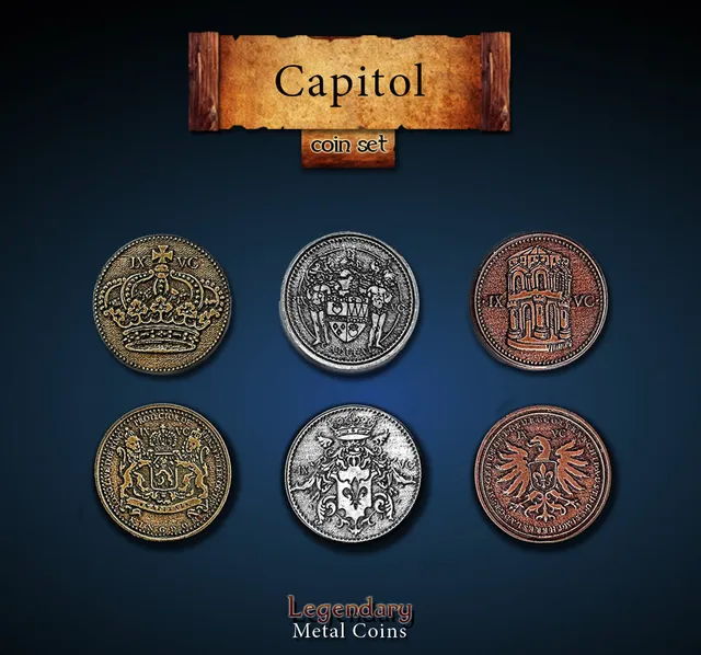 drawlab-capitol-set-legendary-metal-coins-20er-mittelalter image 1