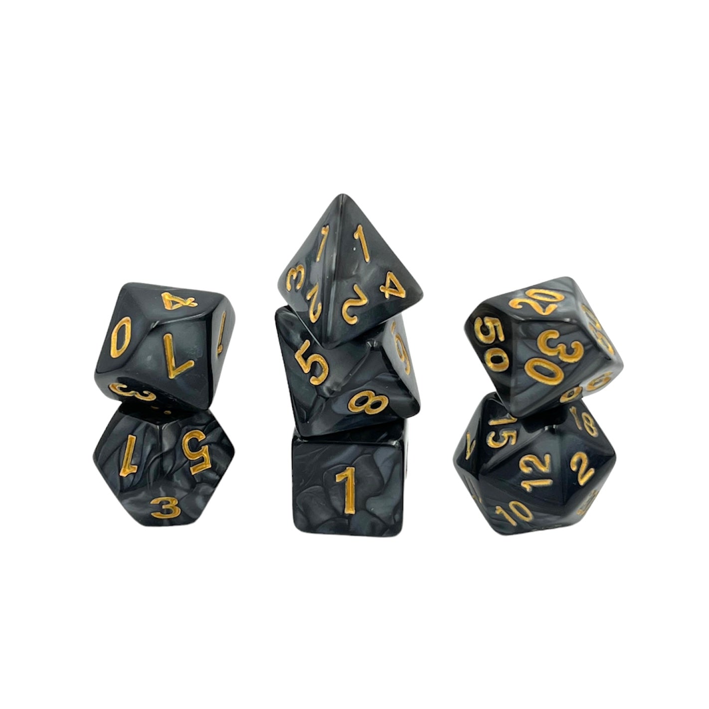 dice4friends-7-teiliges-rpg-w-rfelset-pearl-black-gold-w-rfel image 1