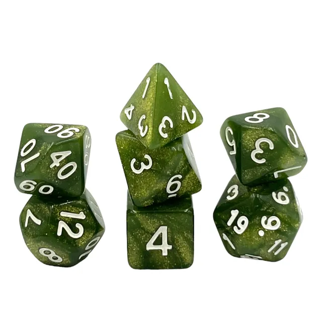 dice4friends-rpg-w-rfelset-galaxy-lightgreen-powder-7-teilig-gr-n image 1